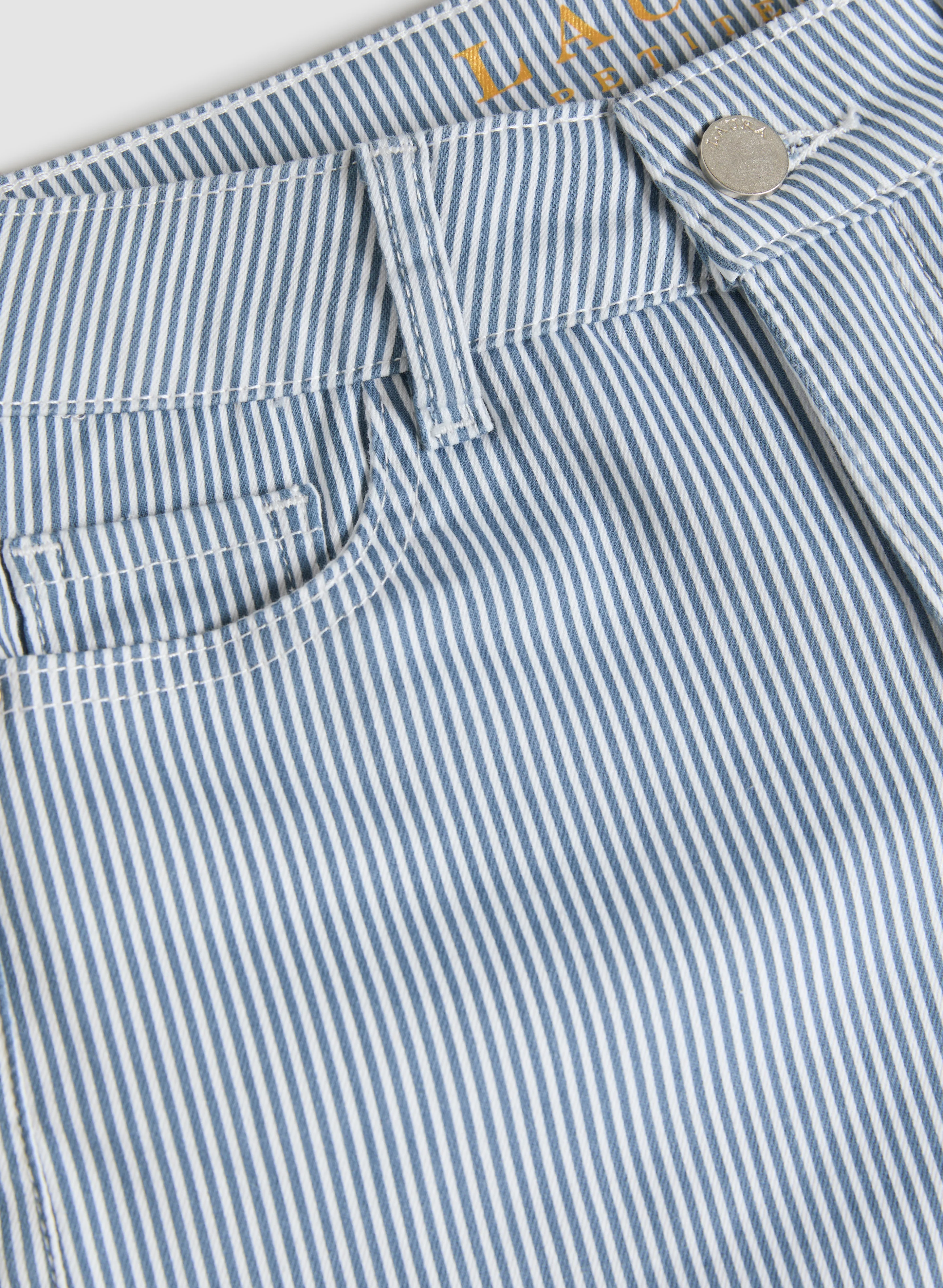 Striped Denim Shorts - Image 7