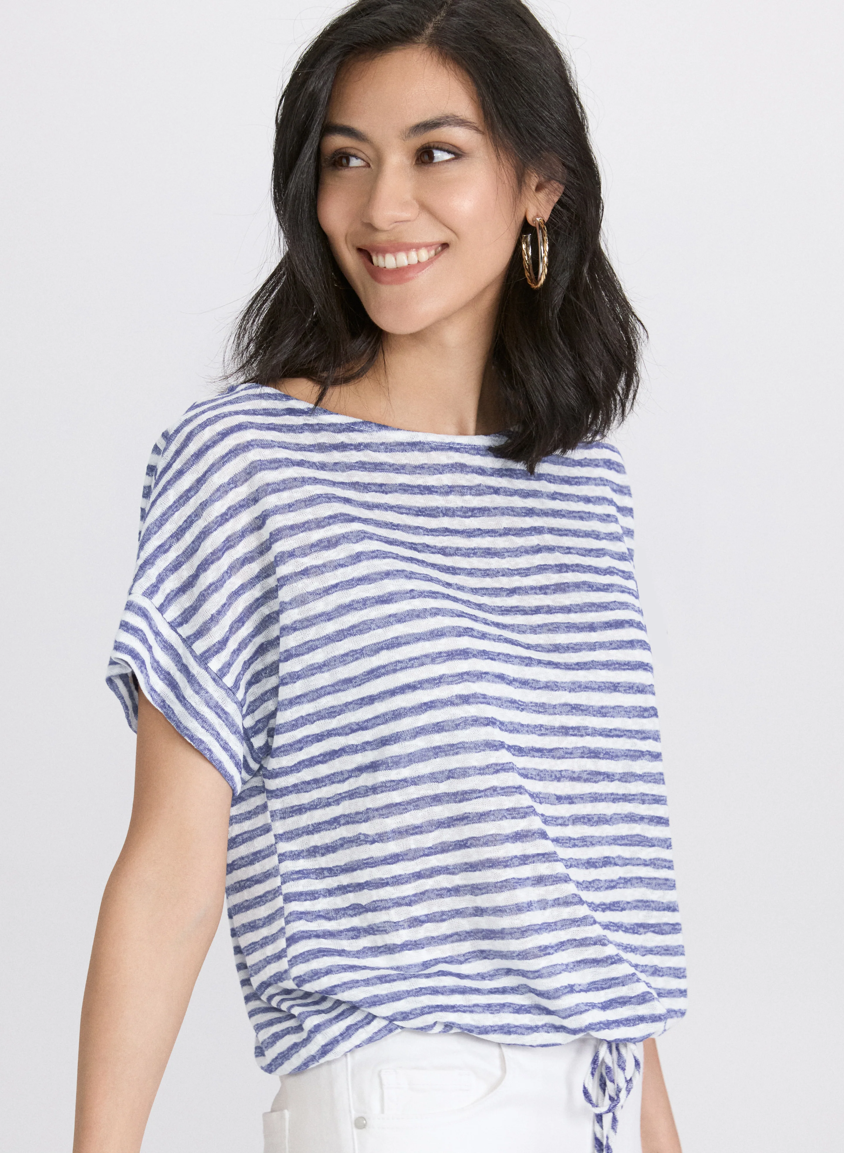 Striped Drawstring Top - Image 2
