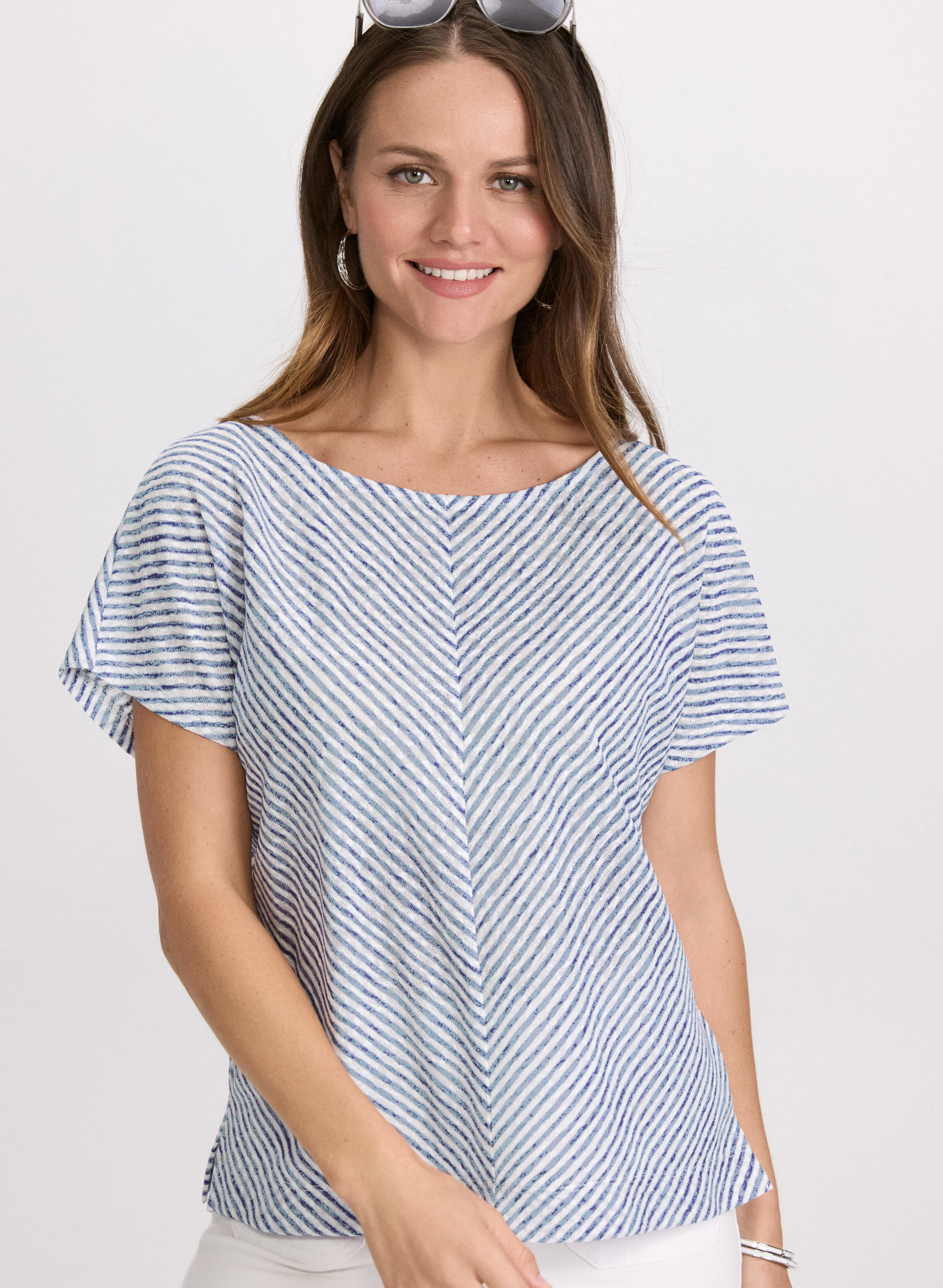 Striped Drop Shoulder Top - Image 7