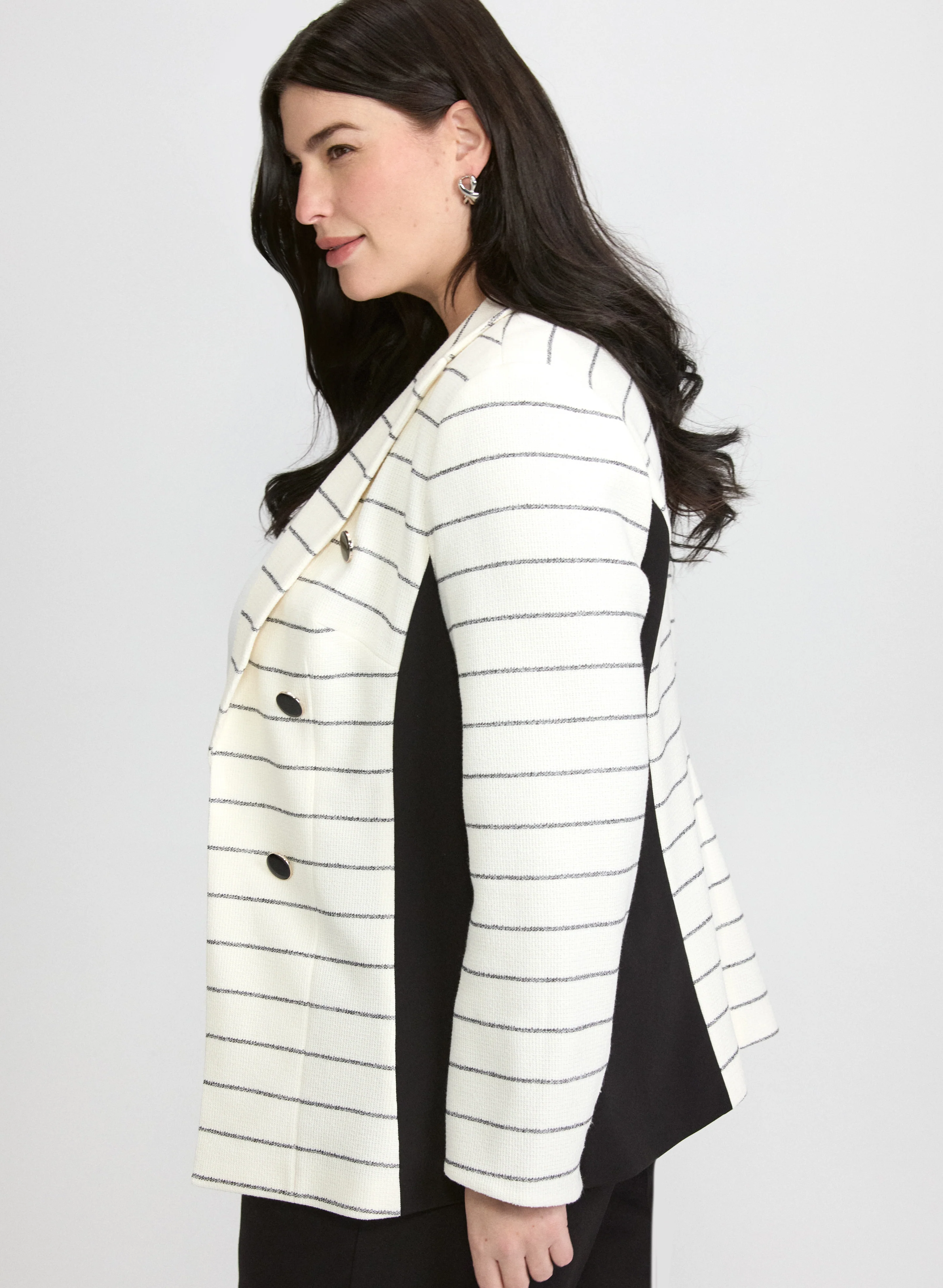 Striped Knit Blazer - Image 2