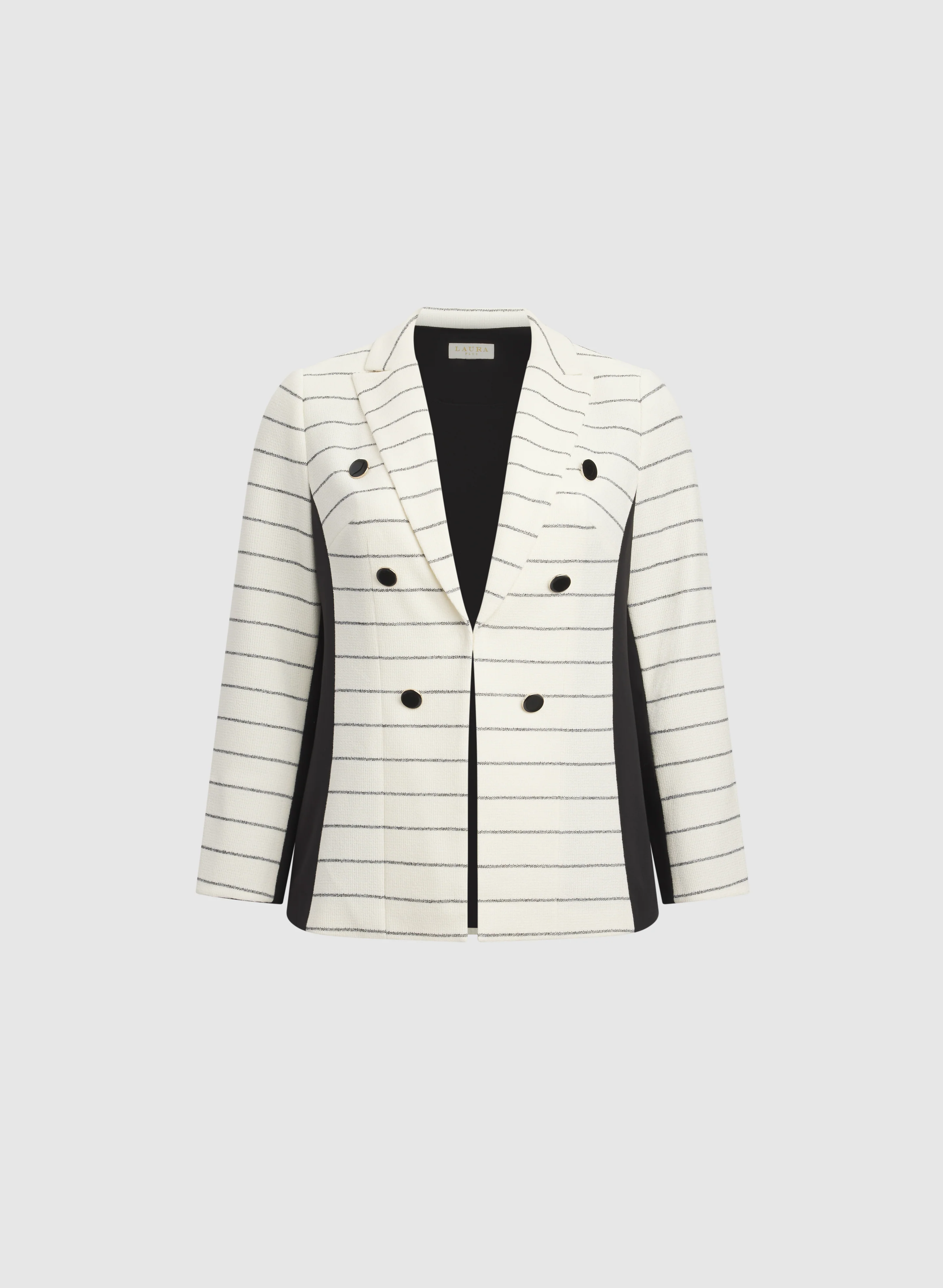 Striped Knit Blazer - Image 6