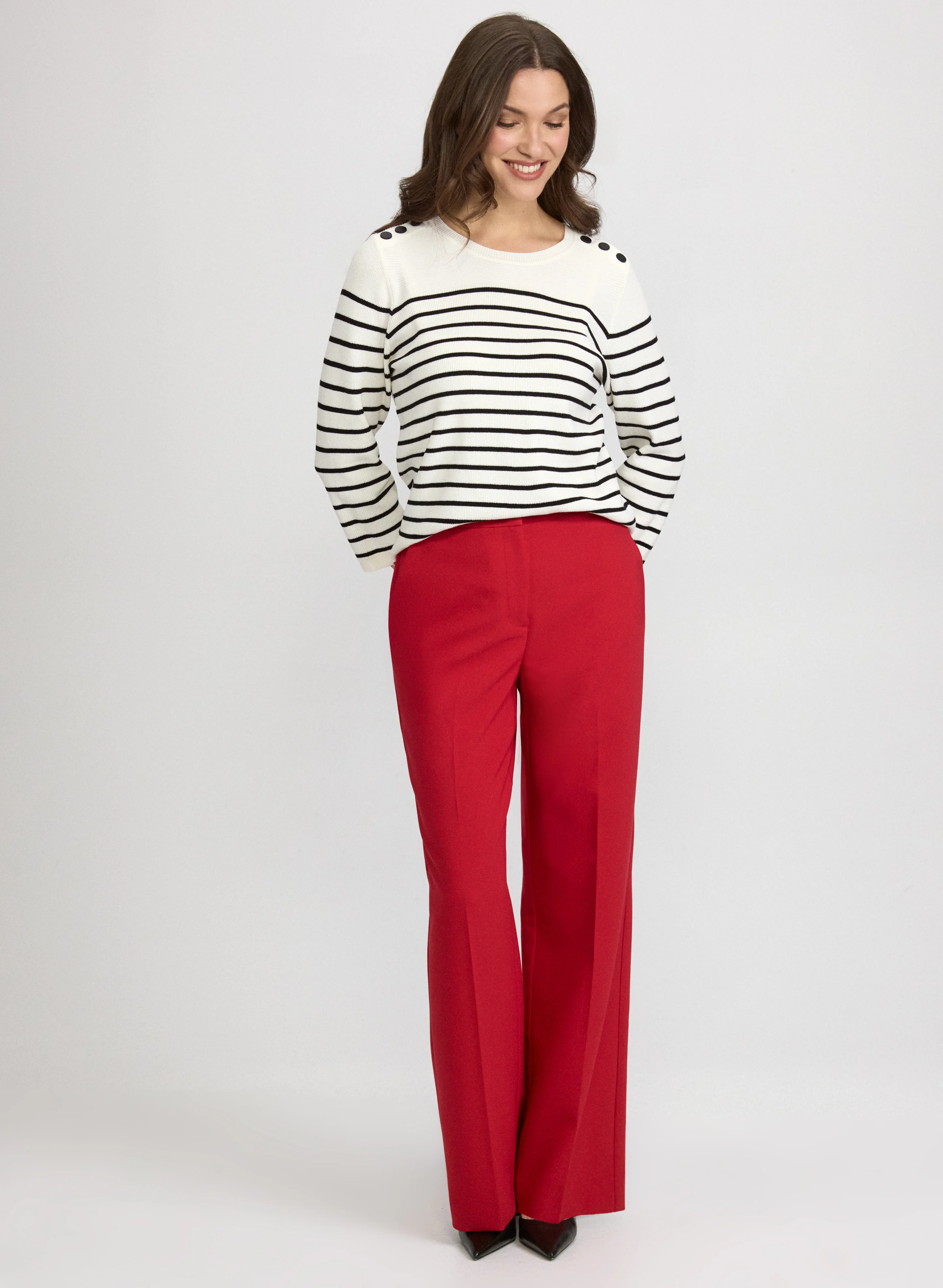 Striped Rib Knit Top - Image 3