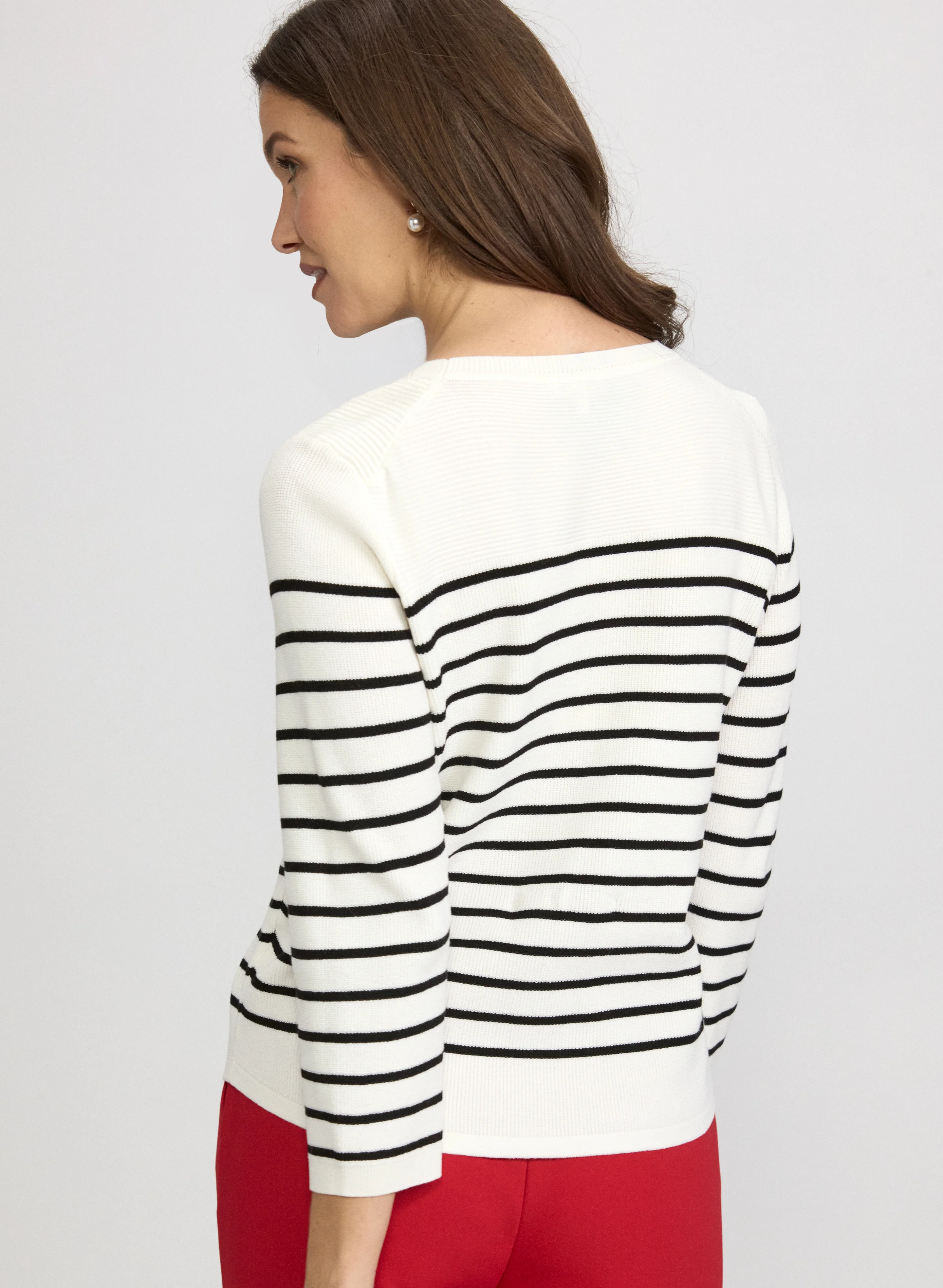 Striped Rib Knit Top - Image 4