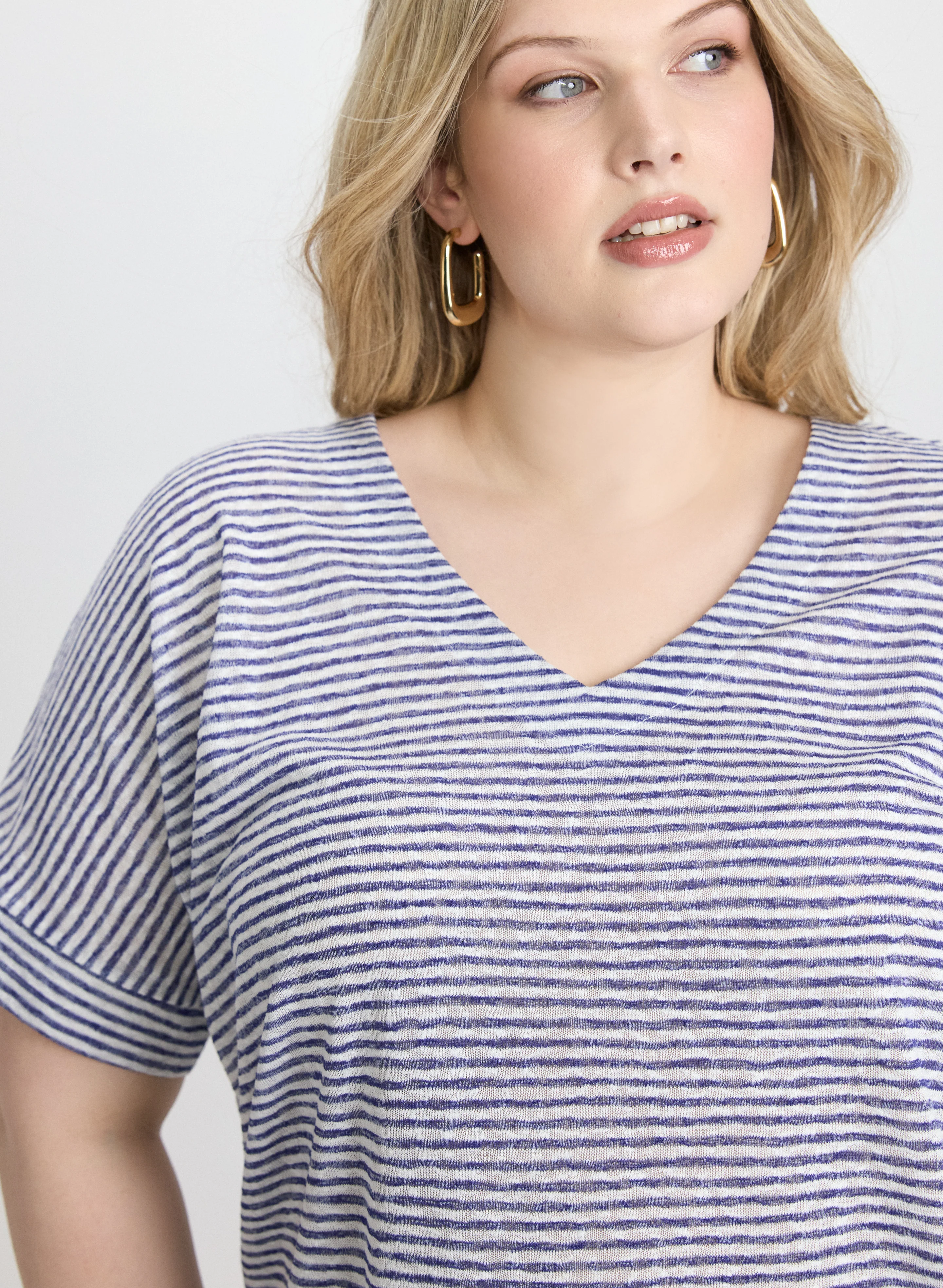 Striped Short Sleeve Top - Image 2