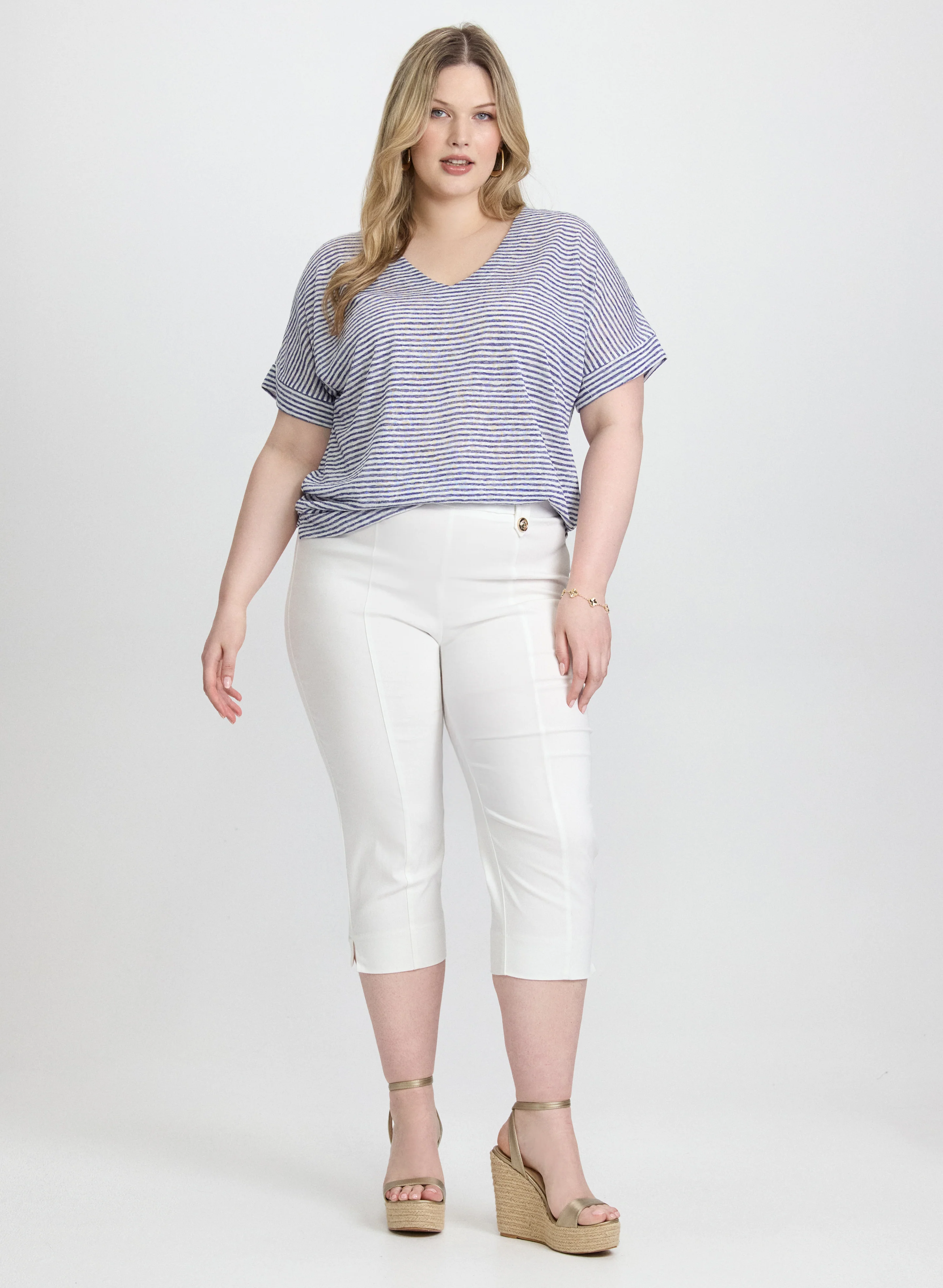 Striped Short Sleeve Top - Image 3