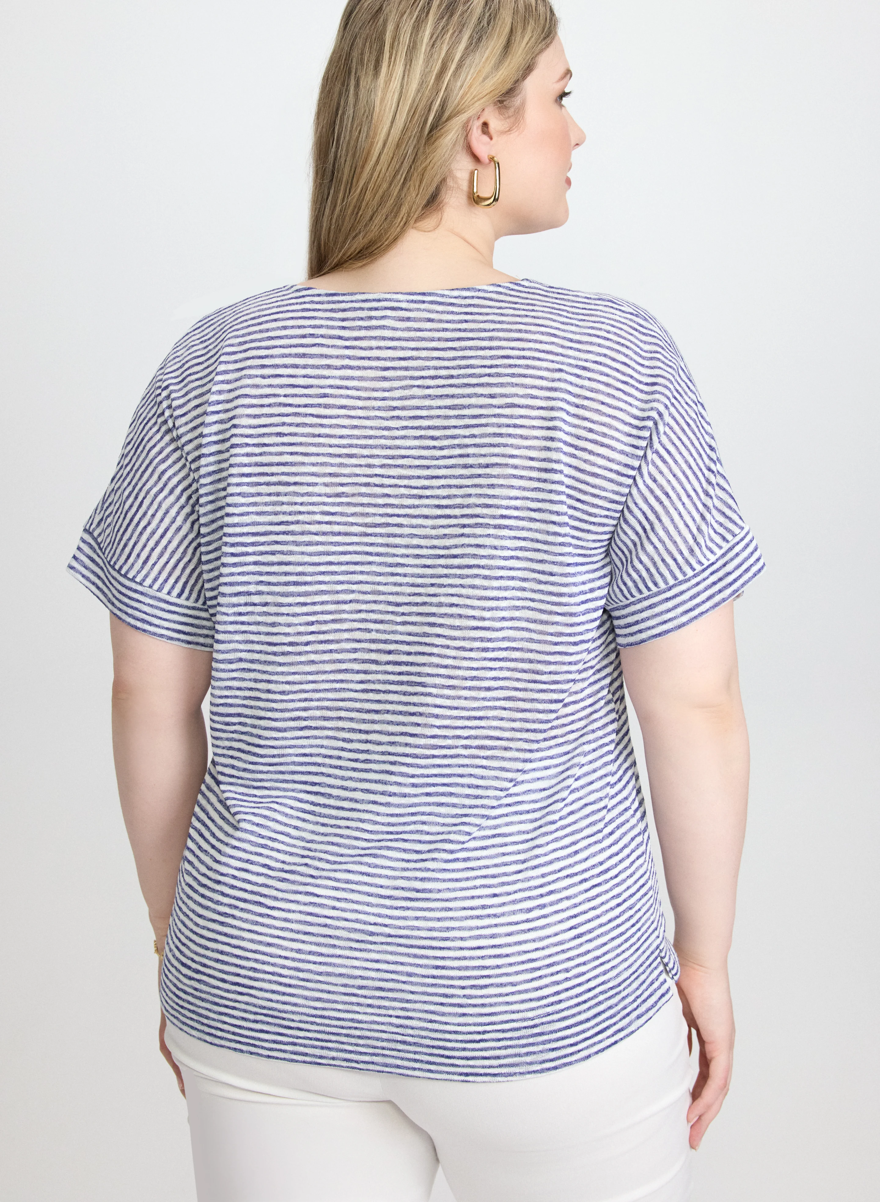 Striped Short Sleeve Top - Image 4