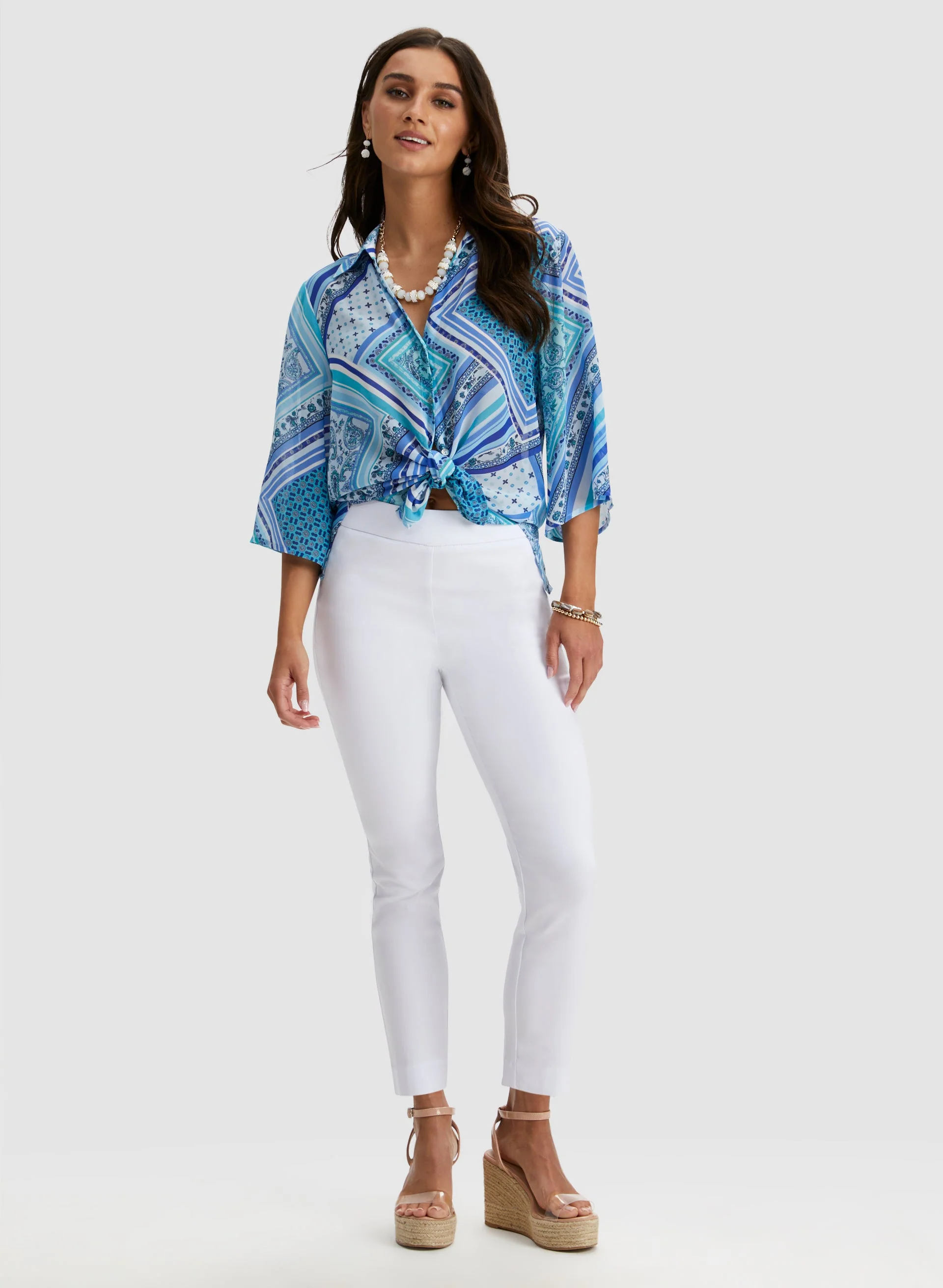Stud Detail Slim Leg Pants - Image 3