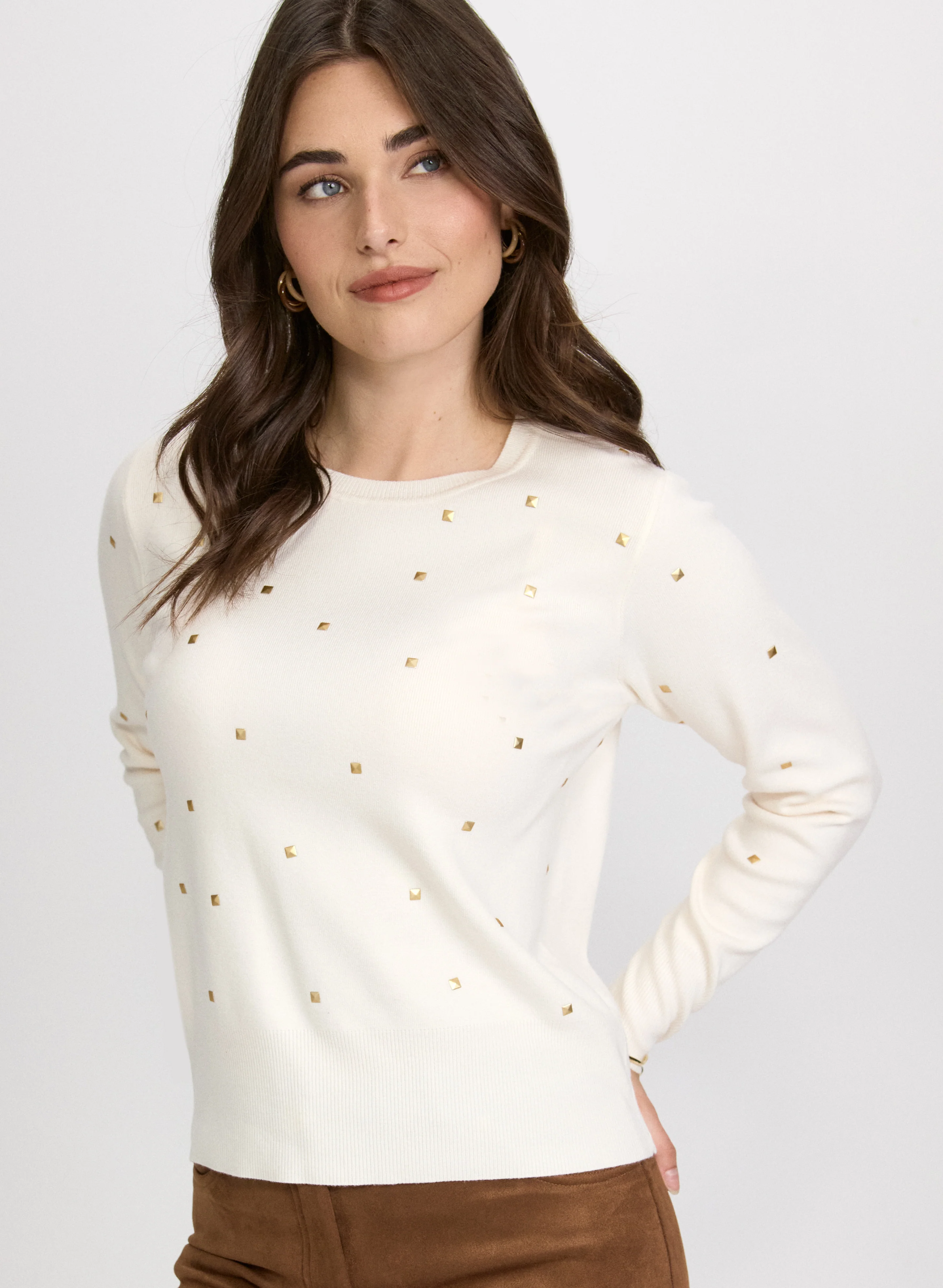 Stud Embellished Pullover