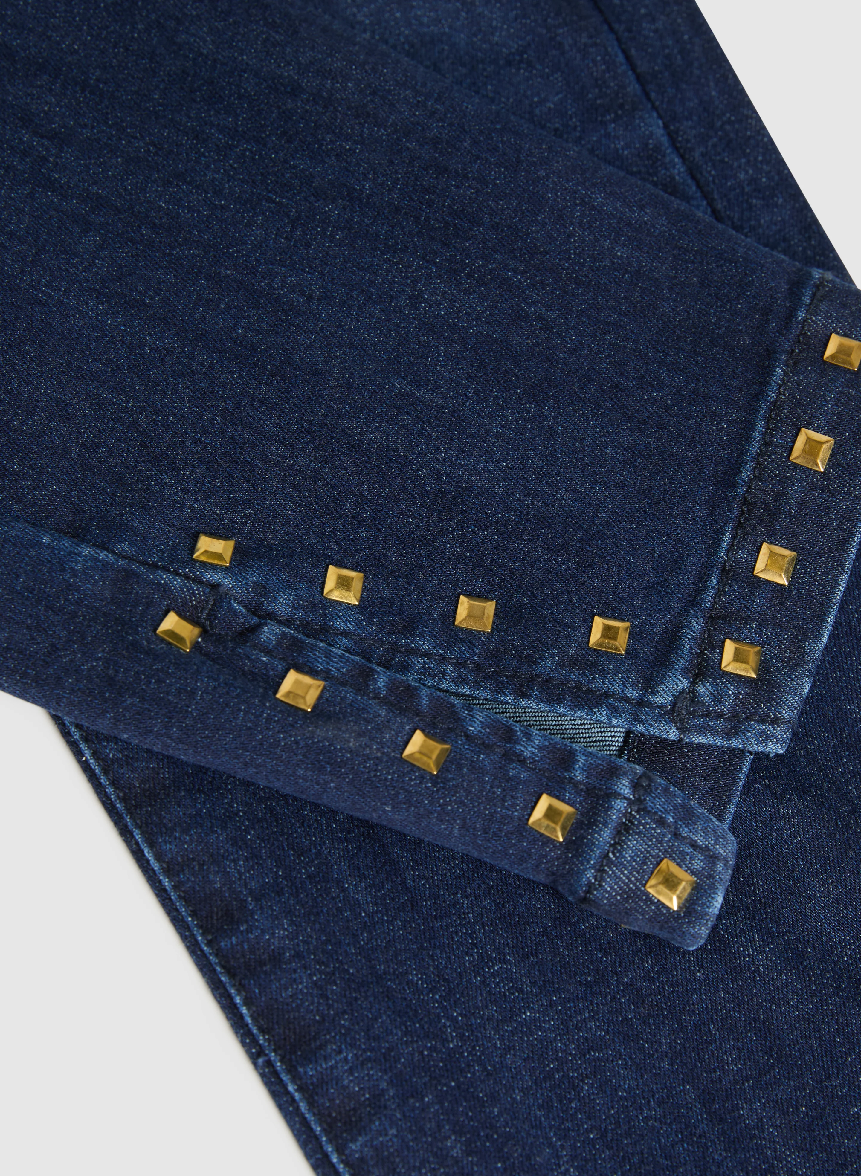 Studded Hem Slim-Leg Jeans - Image 7