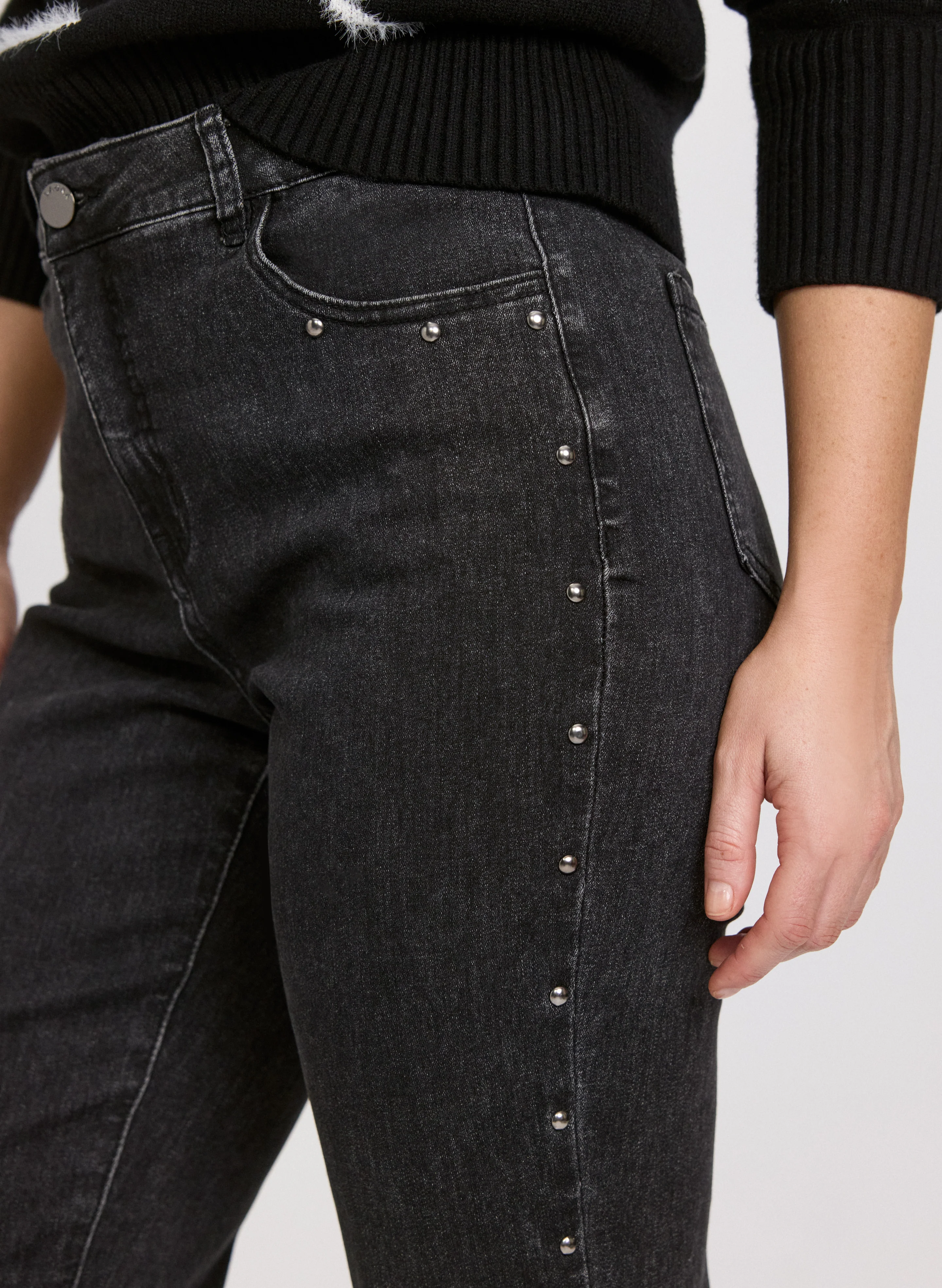 Studded Straight-Leg Jeans - Image 2
