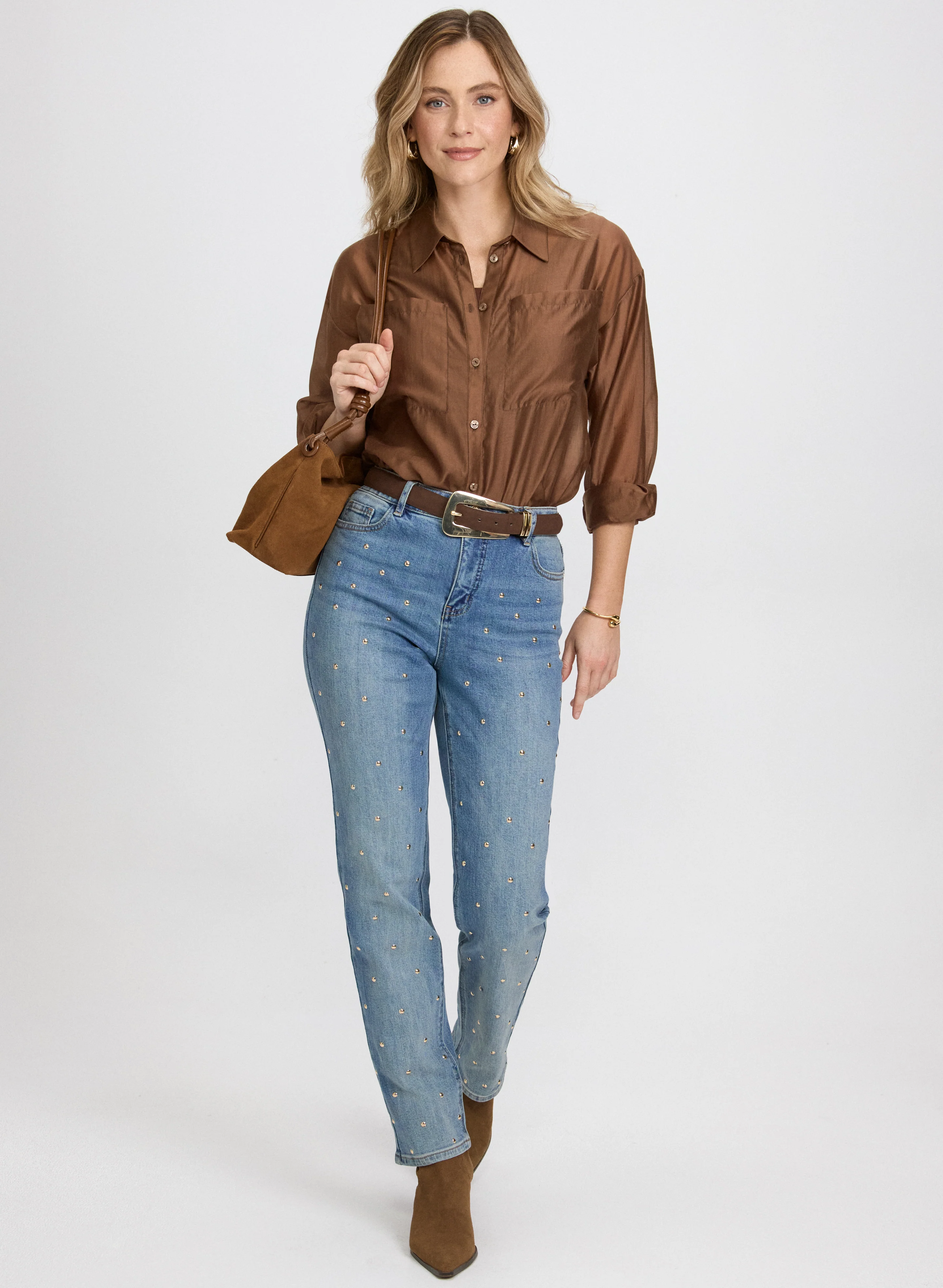 Studded Straight-Leg Jeans - Image 3