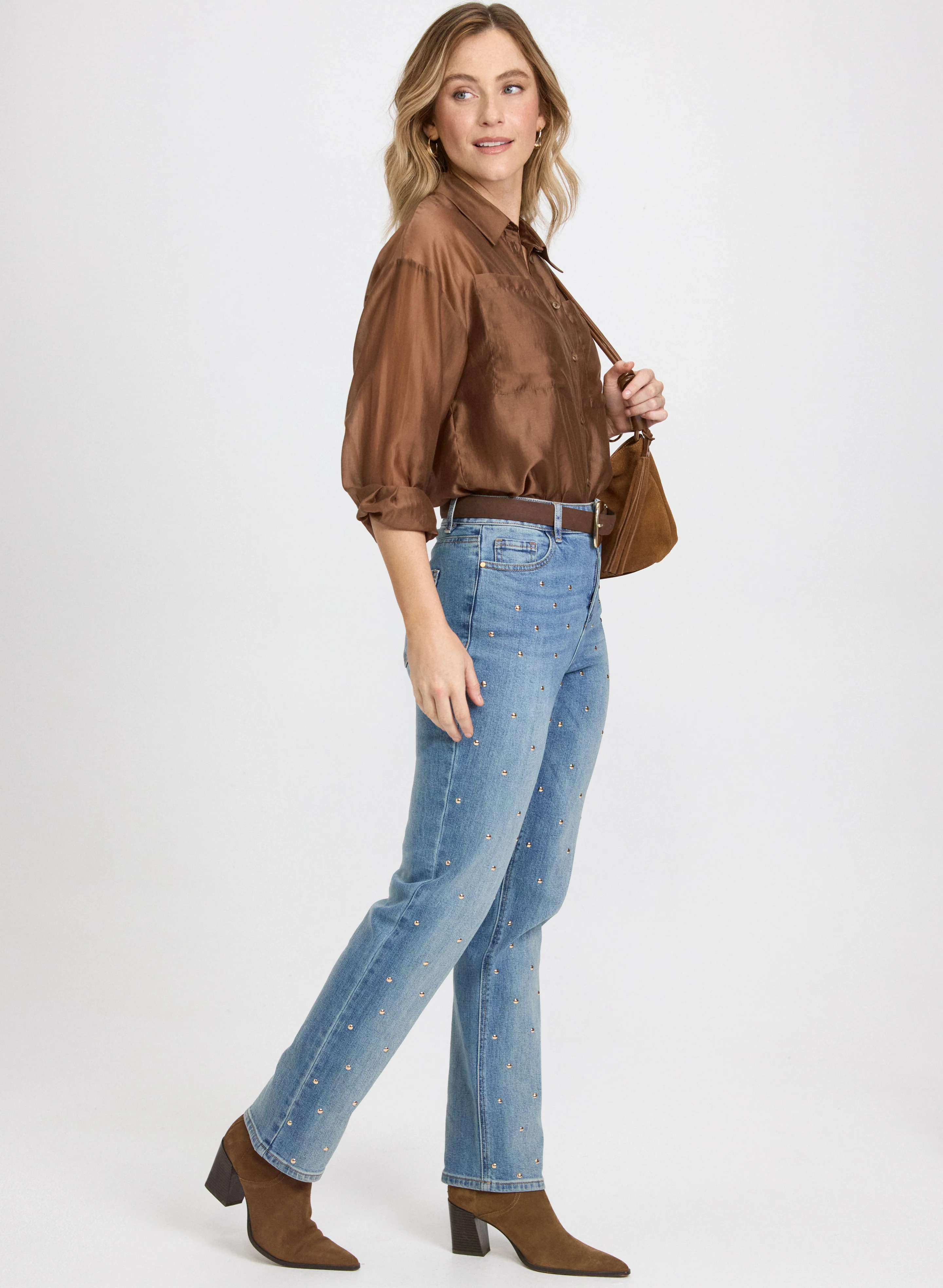 Studded Straight-Leg Jeans - Image 7
