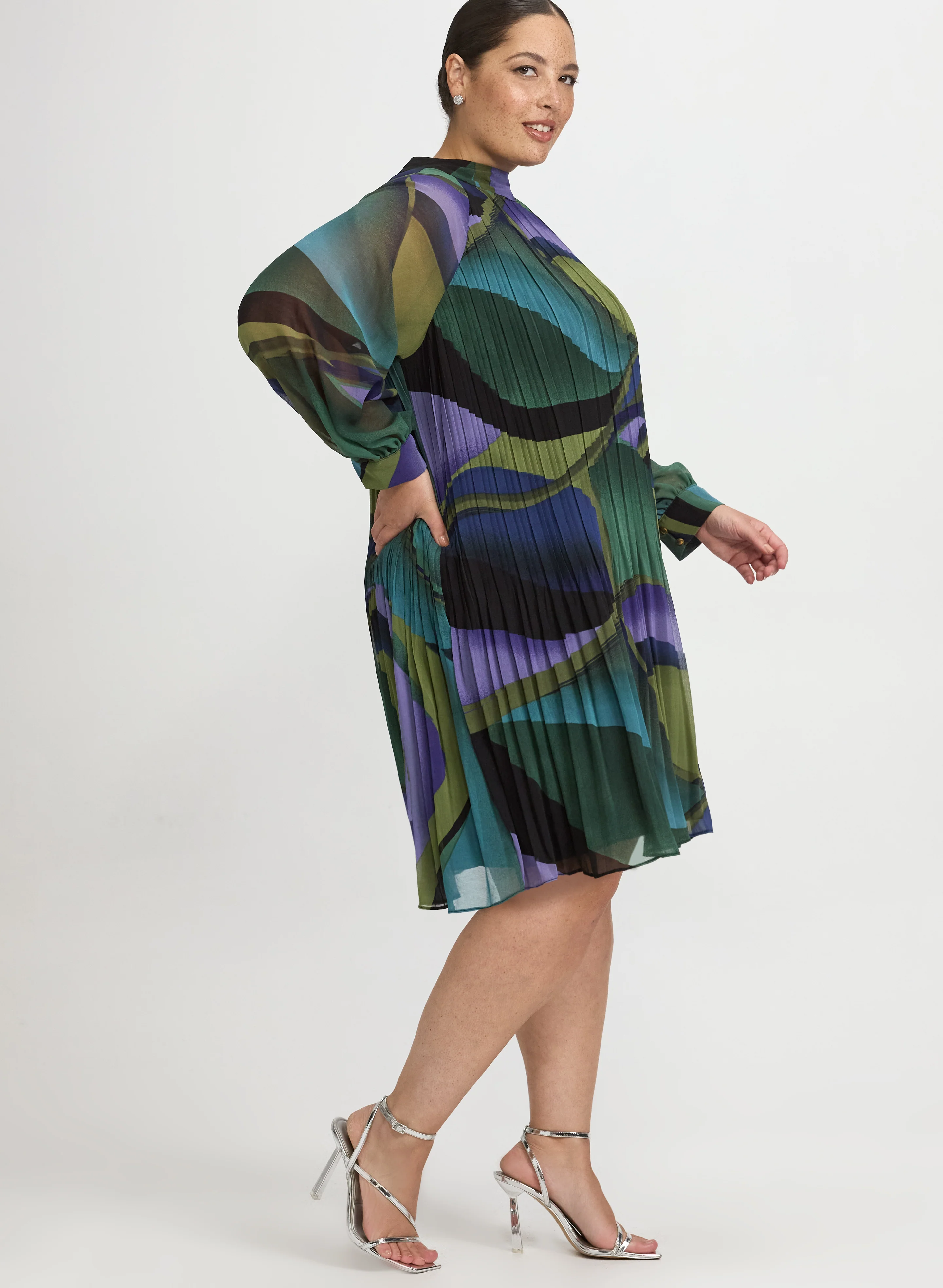 Swirl Chiffon Dress - Image 3