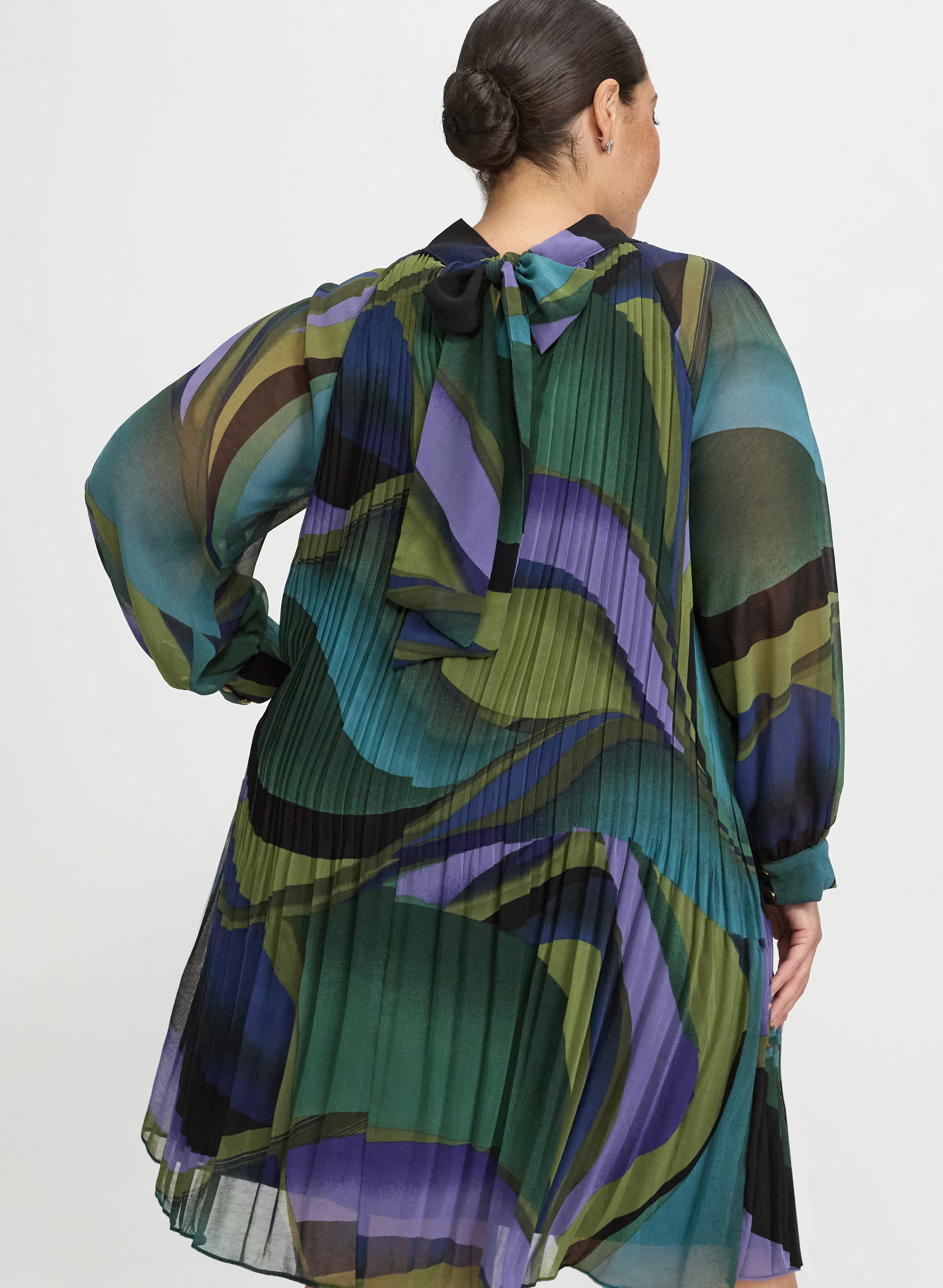 Swirl Chiffon Dress - Image 4
