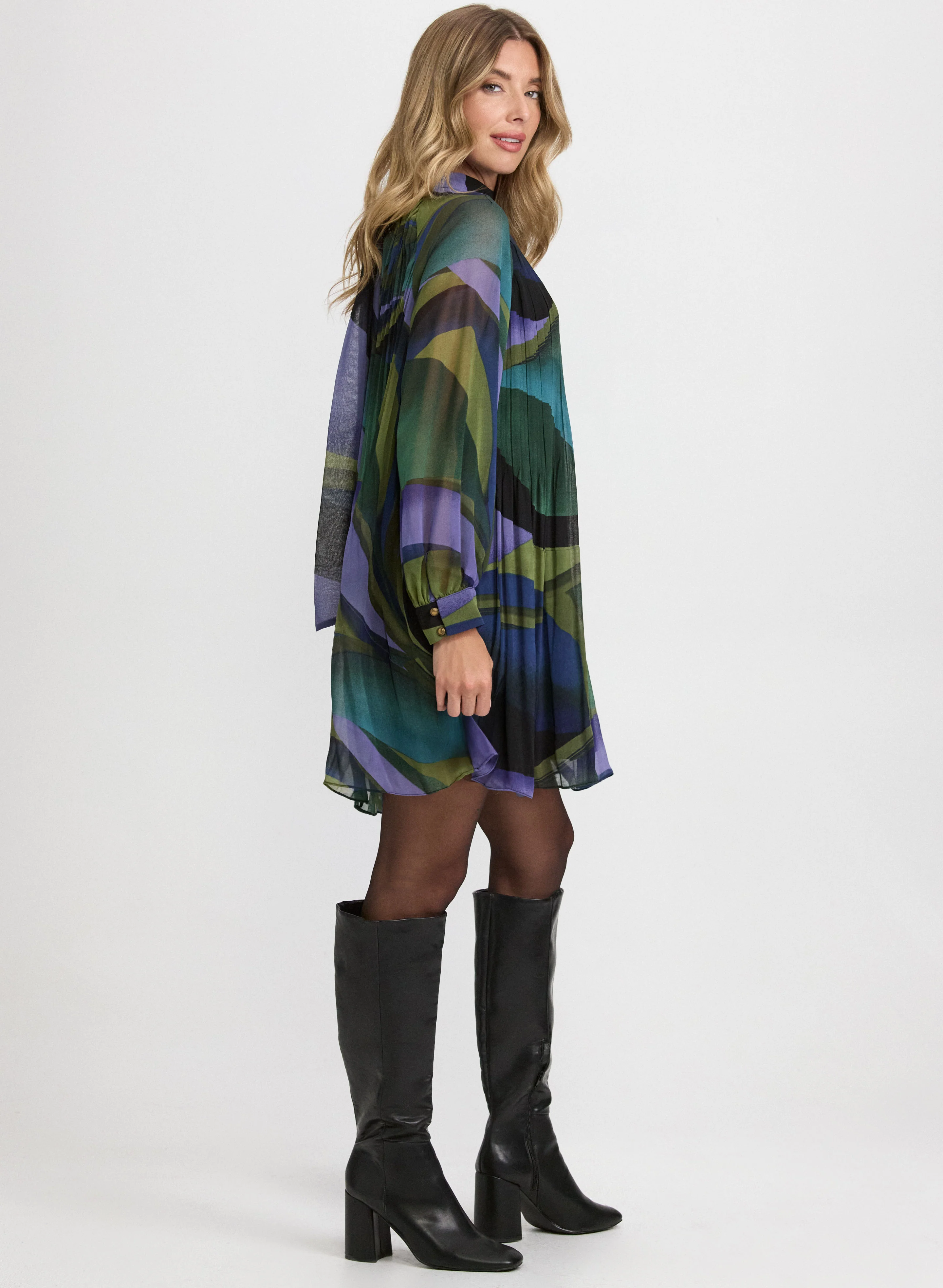 Swirl Chiffon Dress - Image 2