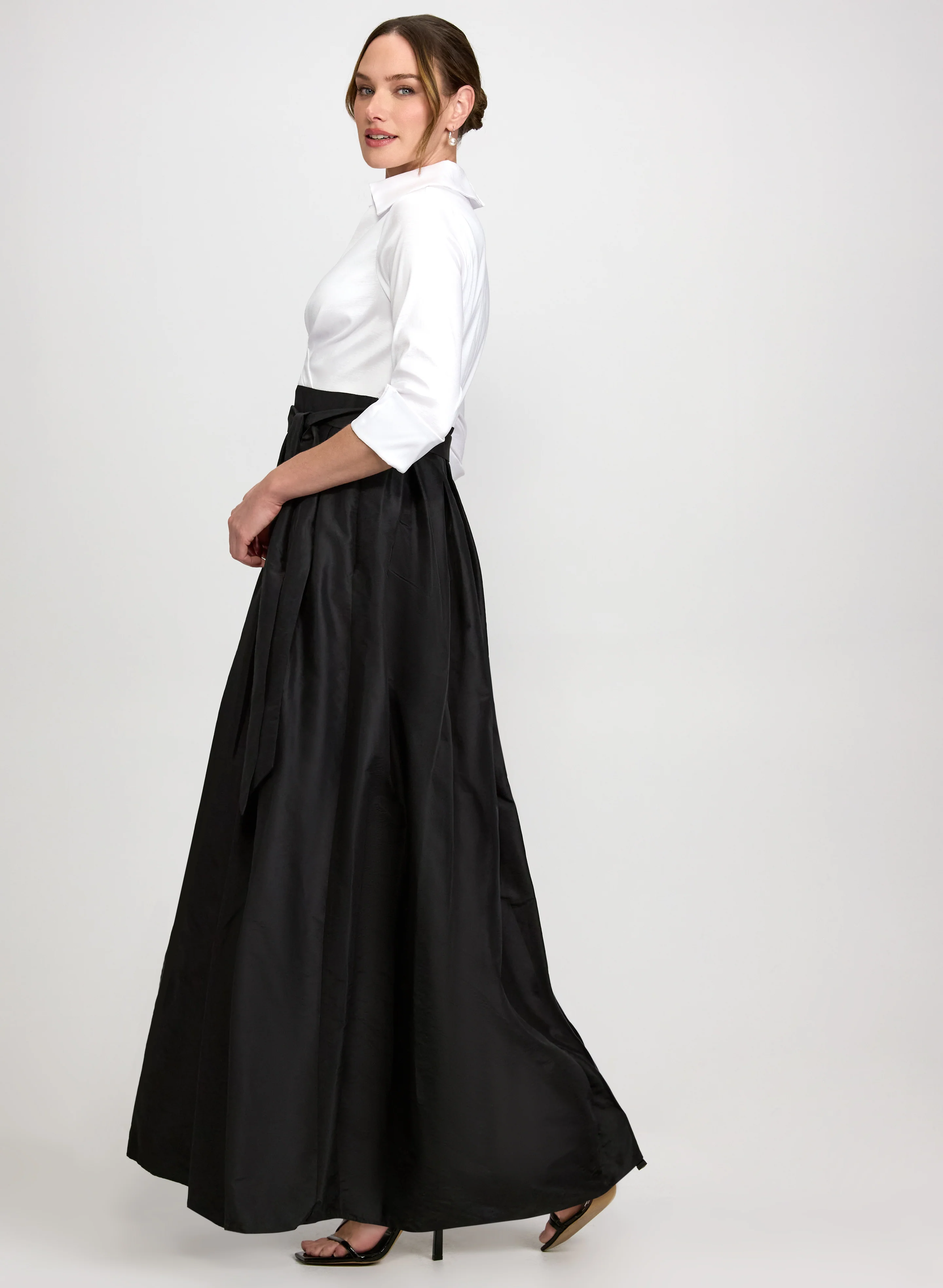 Taffeta Fit & Flare Dress - Image 3