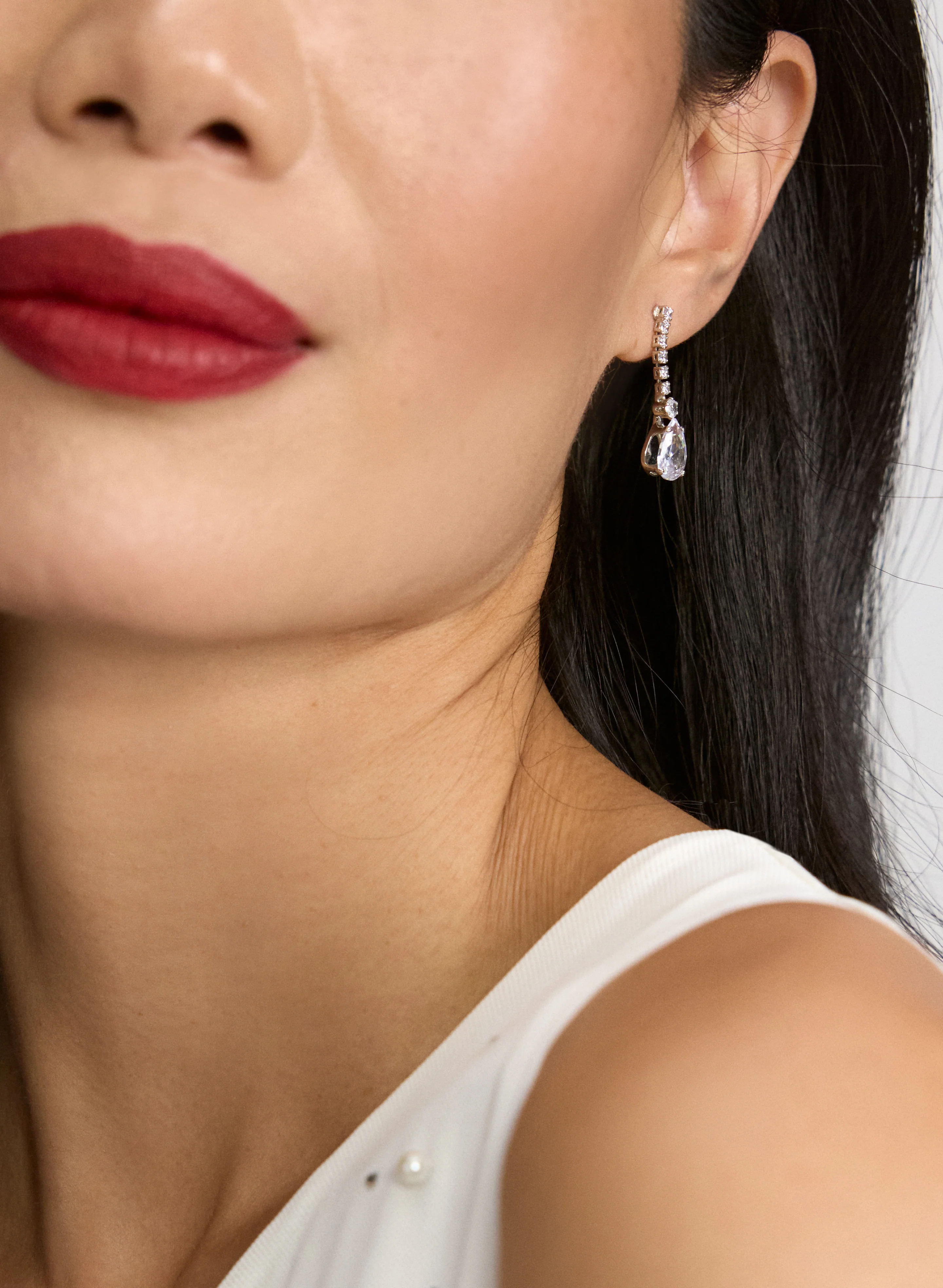 Teardrop Stone Earrings - Image 2
