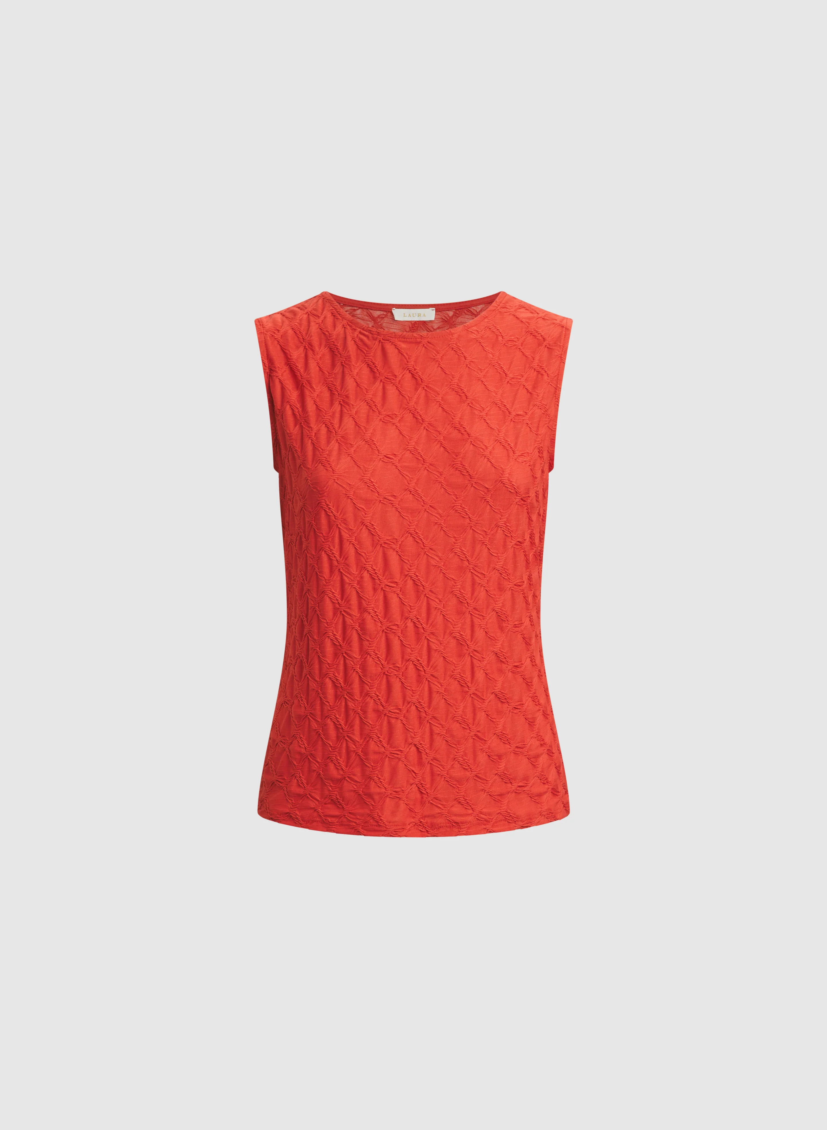Textured Grid Motif Top - Image 6