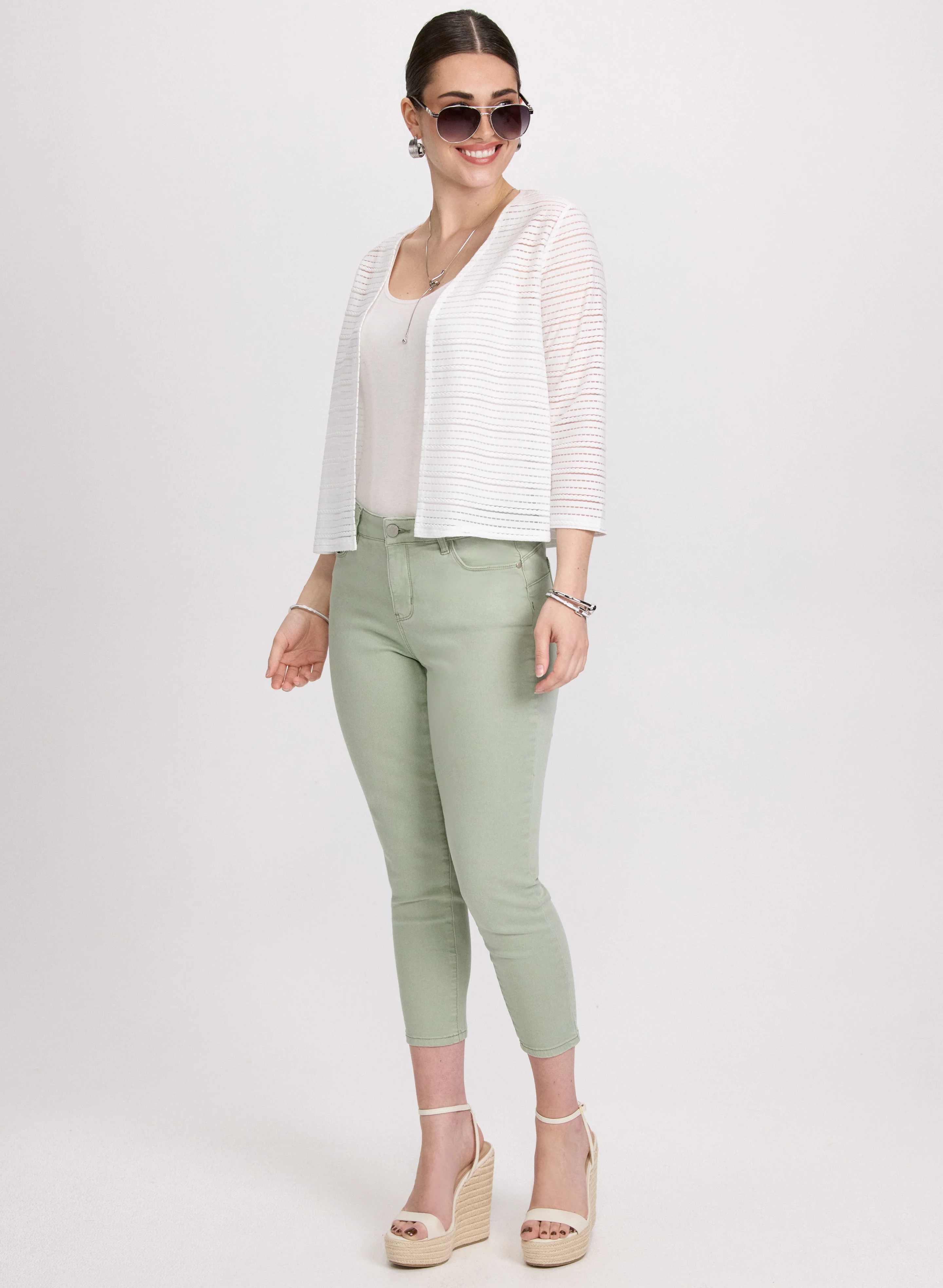 Textured Open Cardigan - Image 3