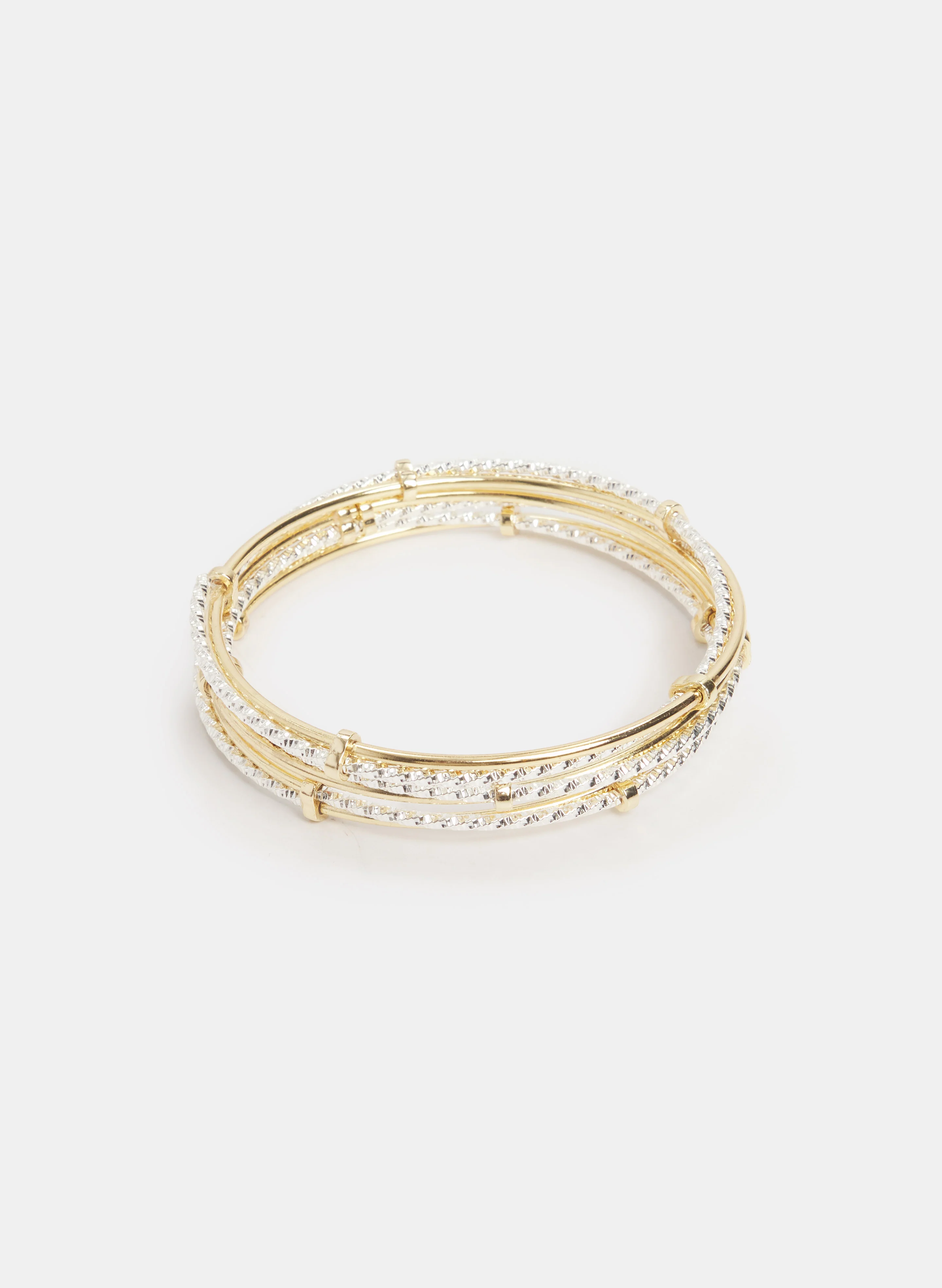 Three-Row Bangle Bracelet