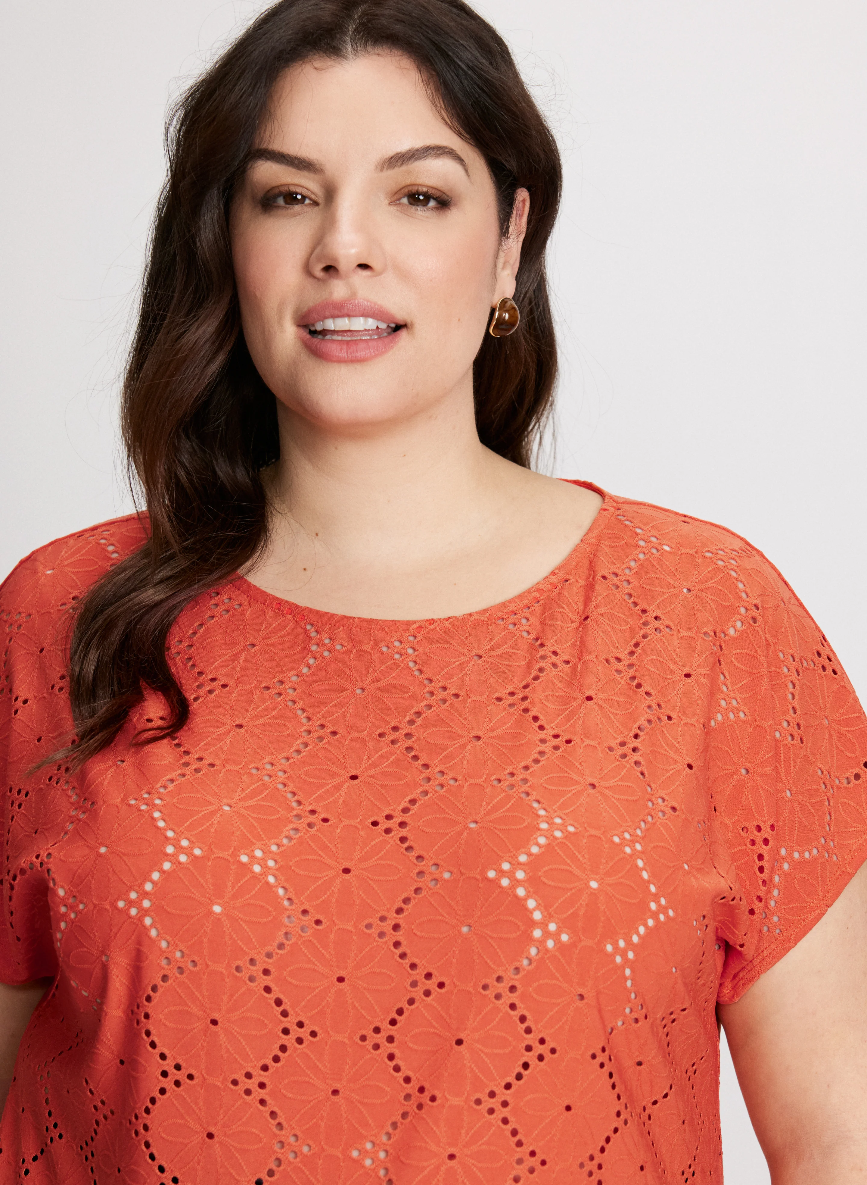 Tie-Front Eyelet Top - Image 2
