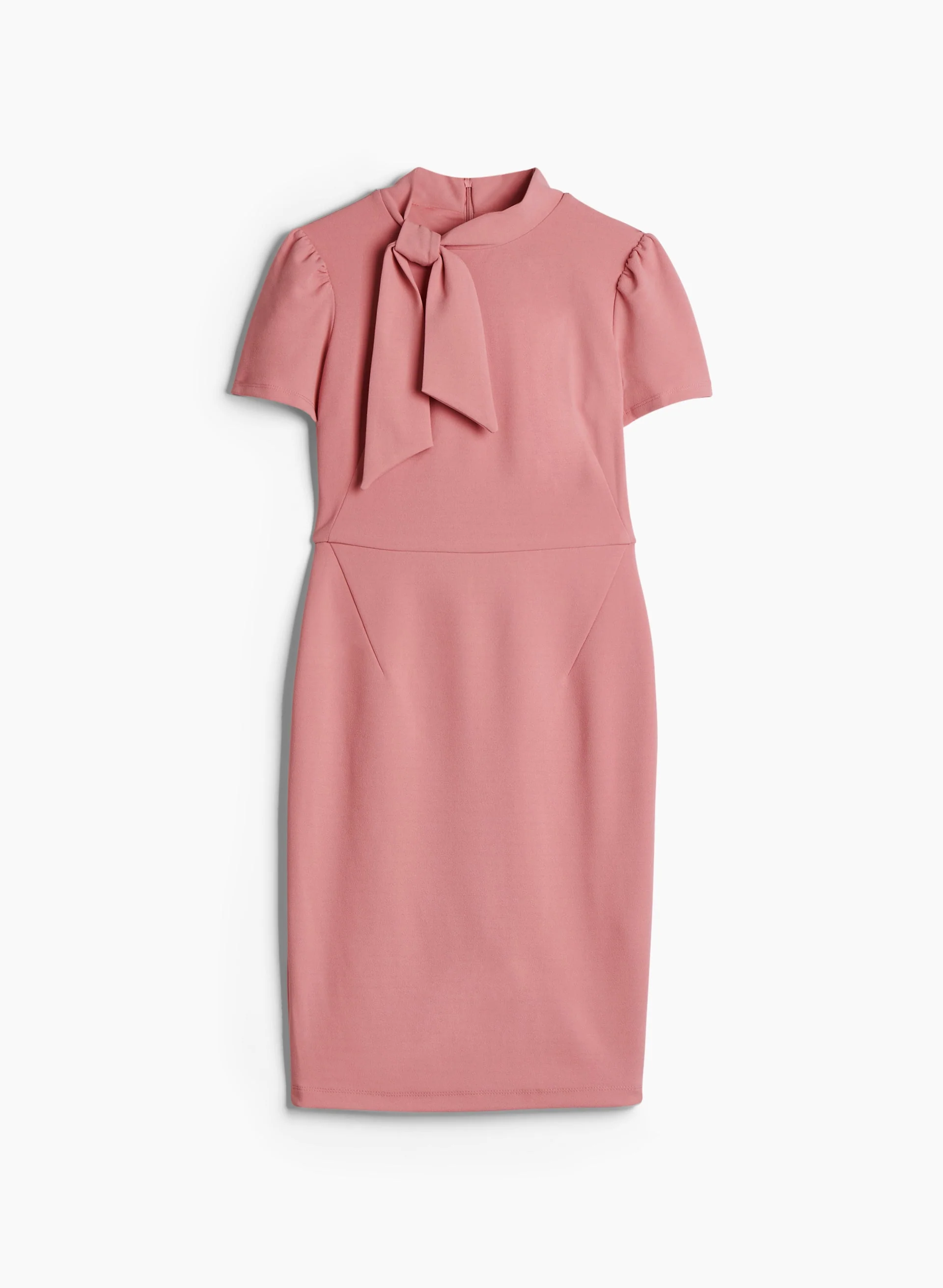 Tie Neck Short Sleeve Dress - Image 4