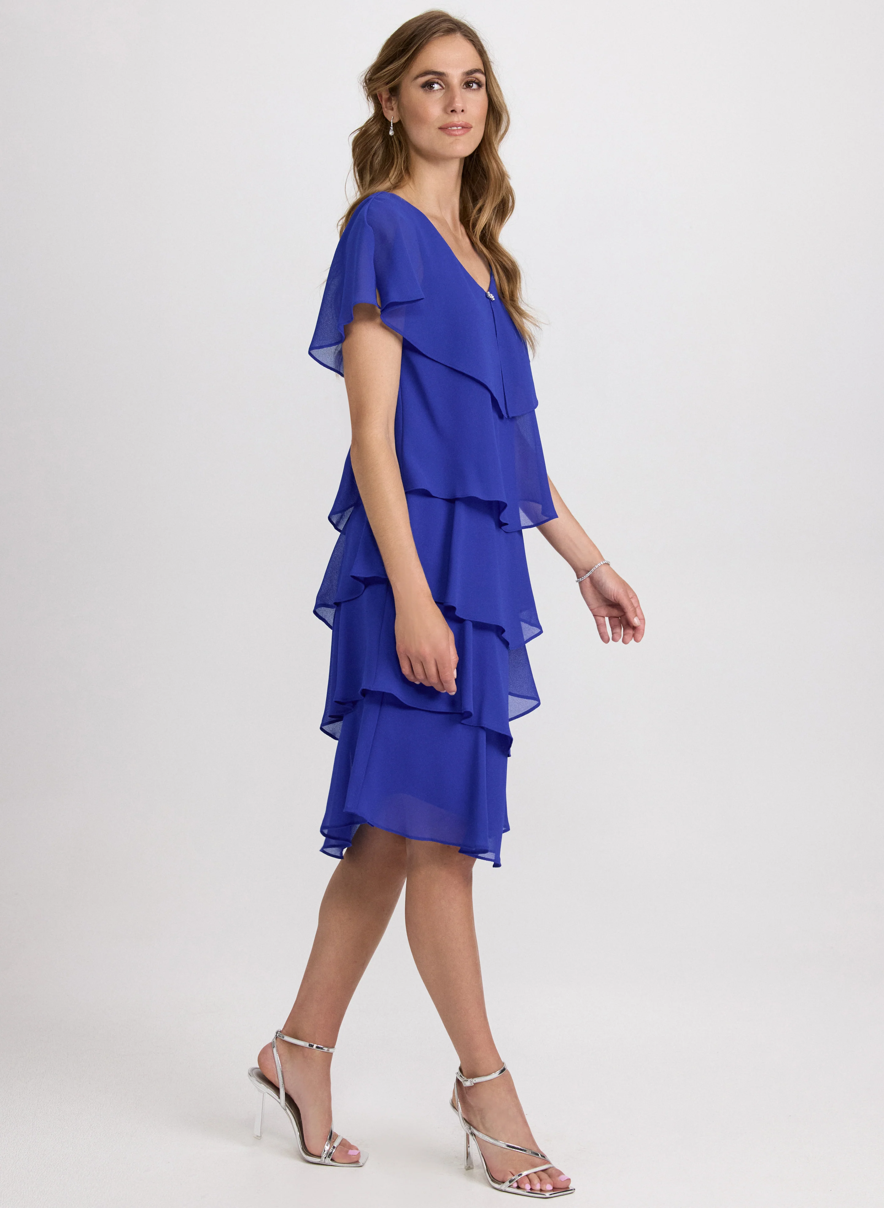 Tiered Chiffon Dress - Image 2