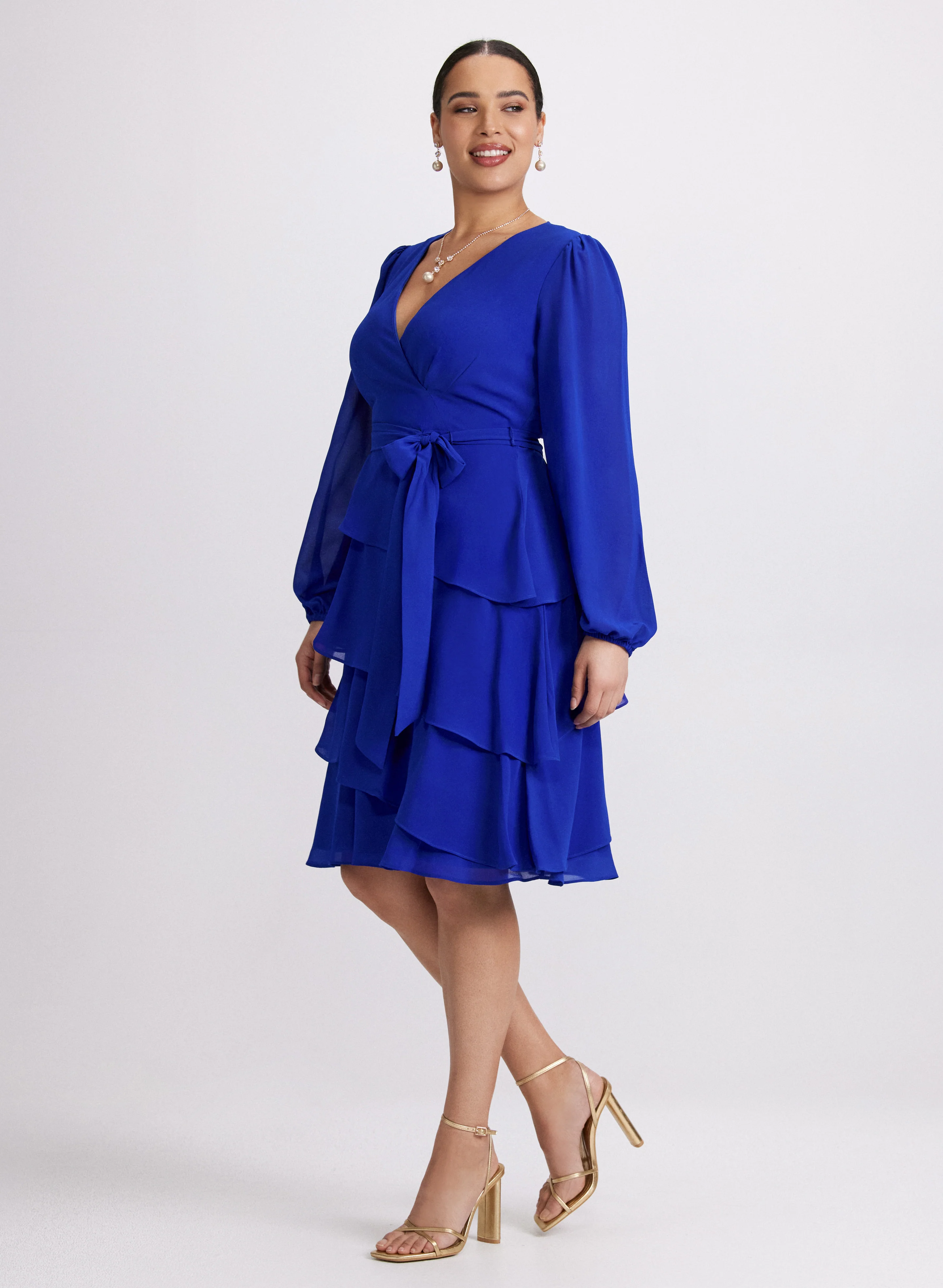 Tiered Chiffon Dress - Image 2
