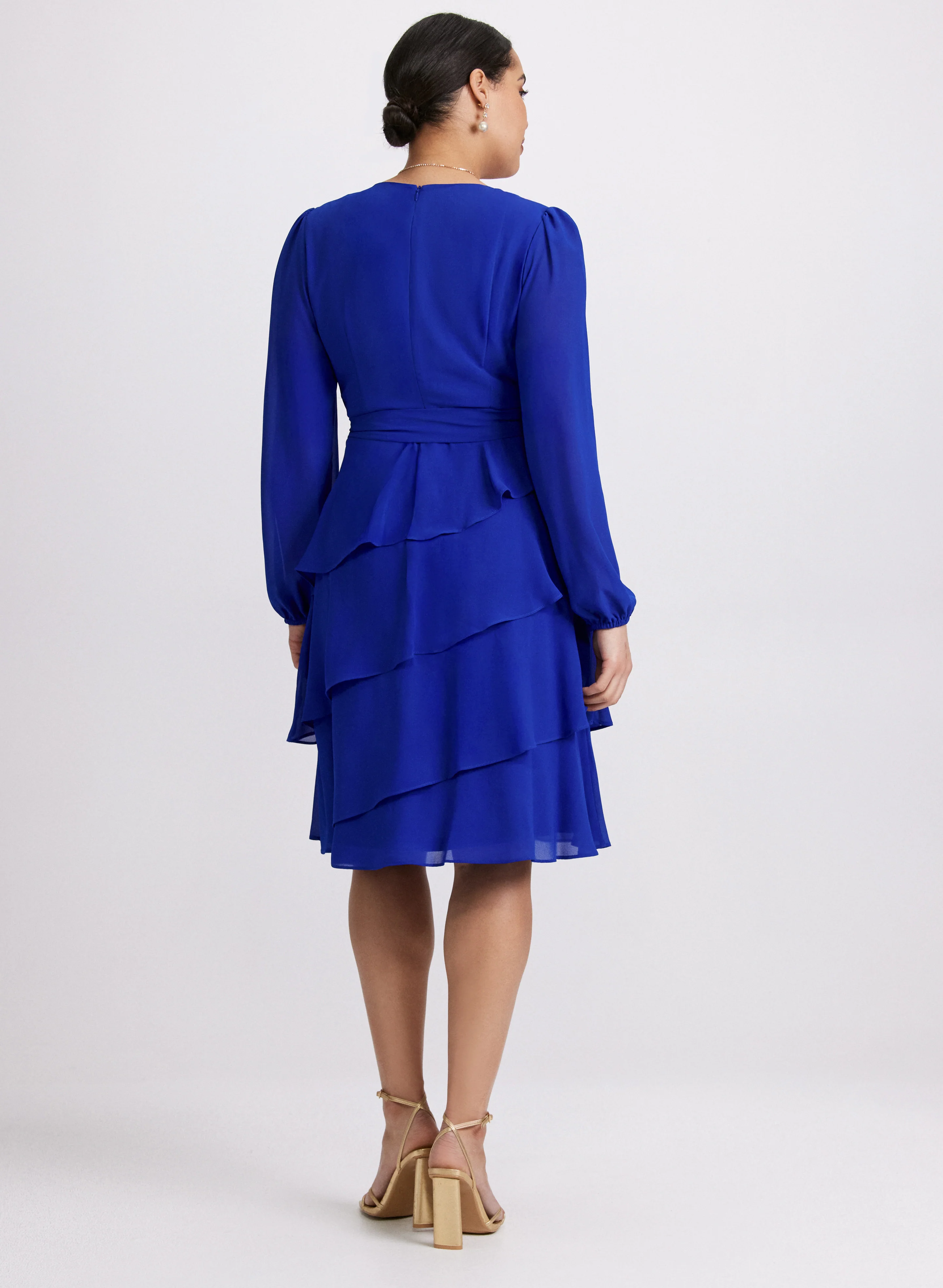 Tiered Chiffon Dress - Image 4