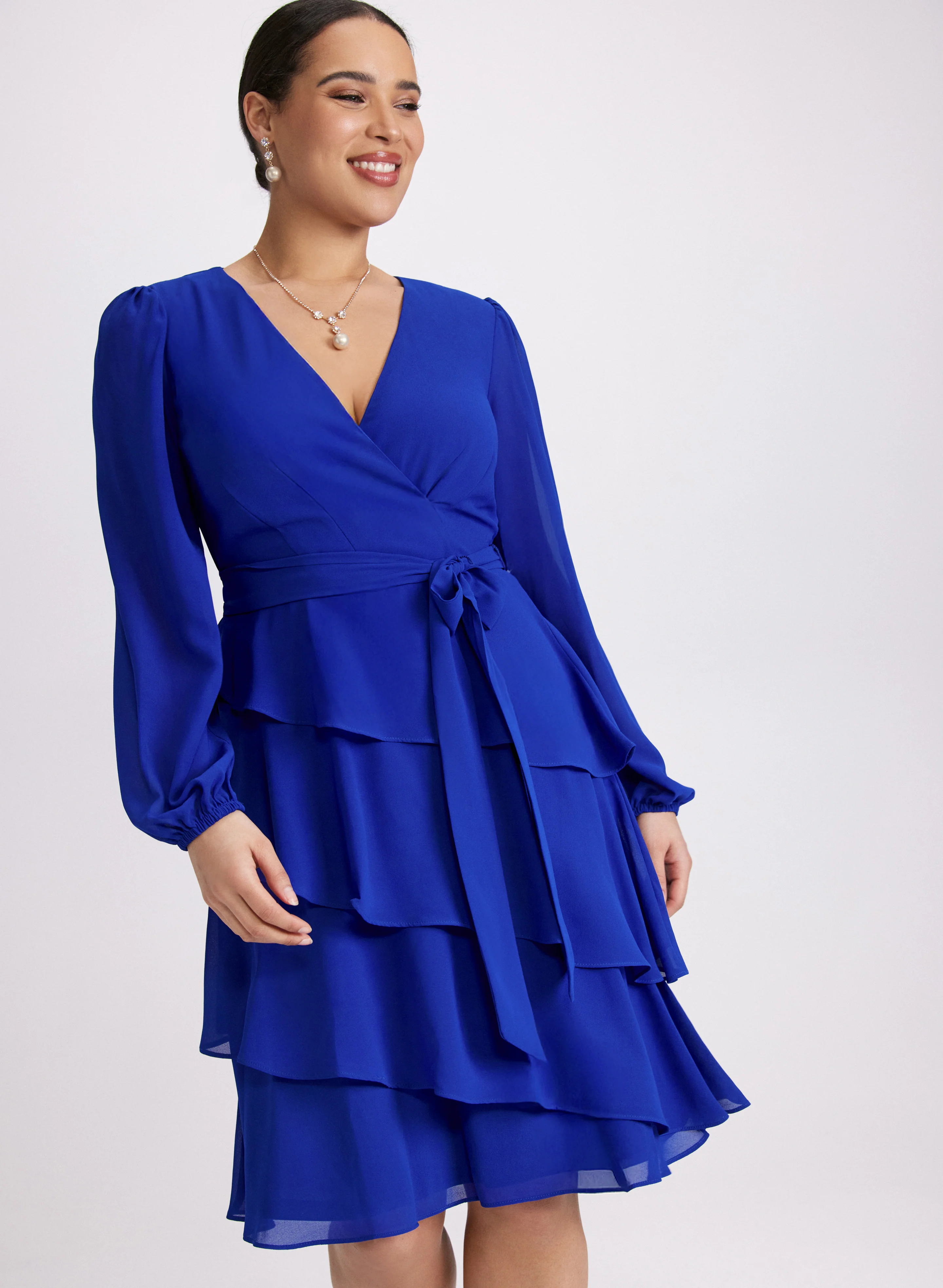 Tiered Chiffon Dress - Image 5