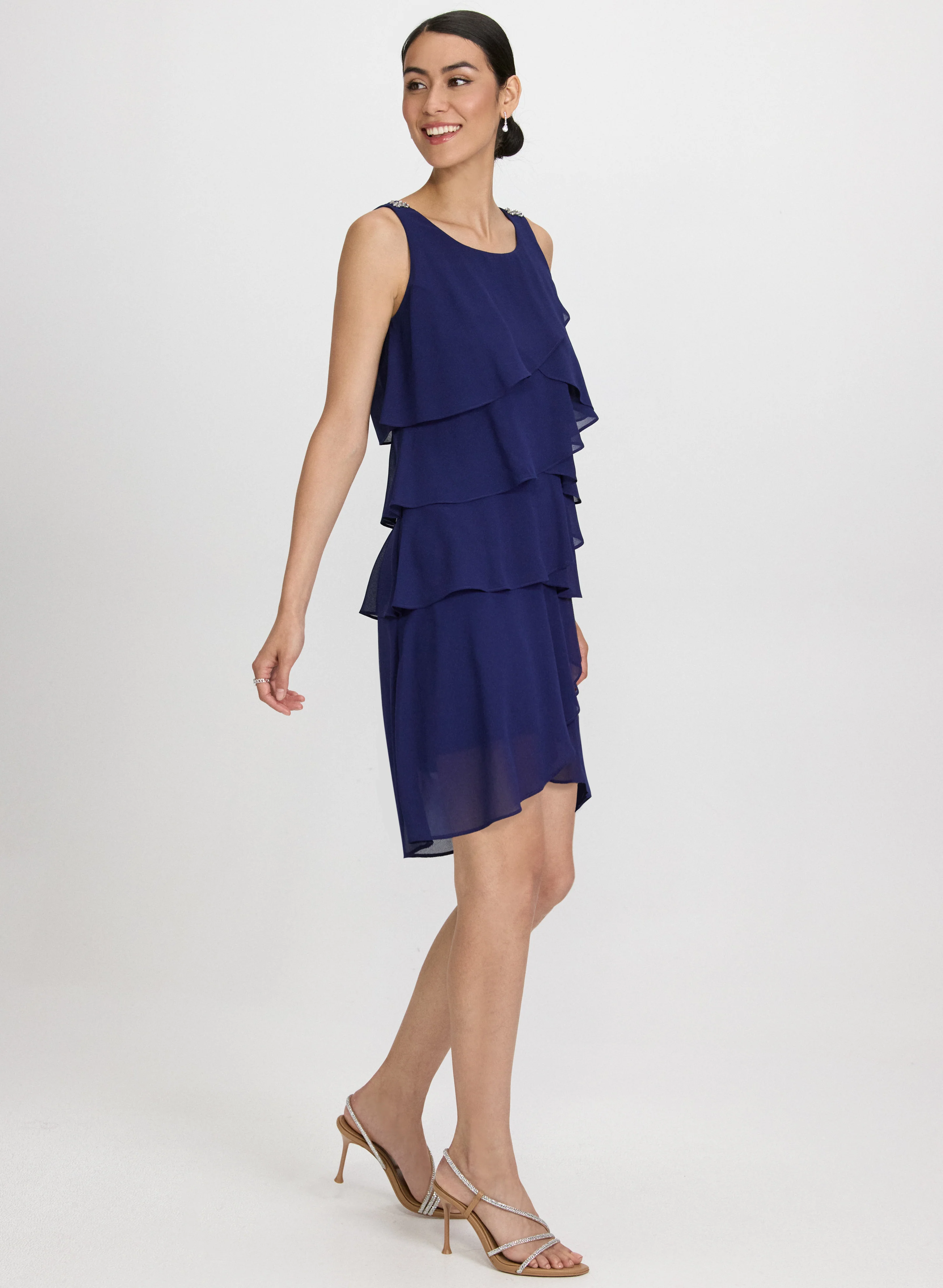 Tiered Chiffon Dress - Image 3