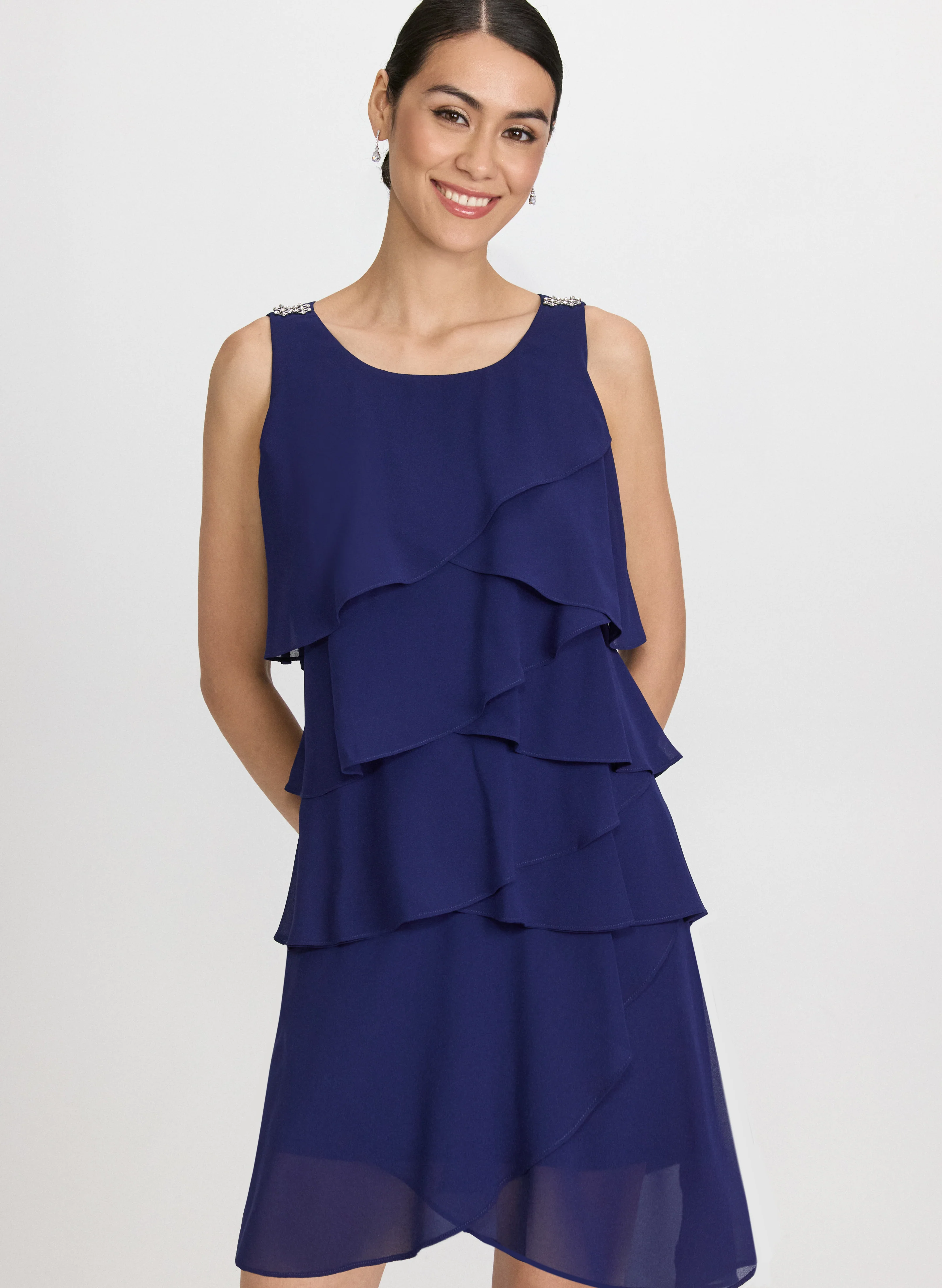 Tiered Chiffon Dress - Image 4