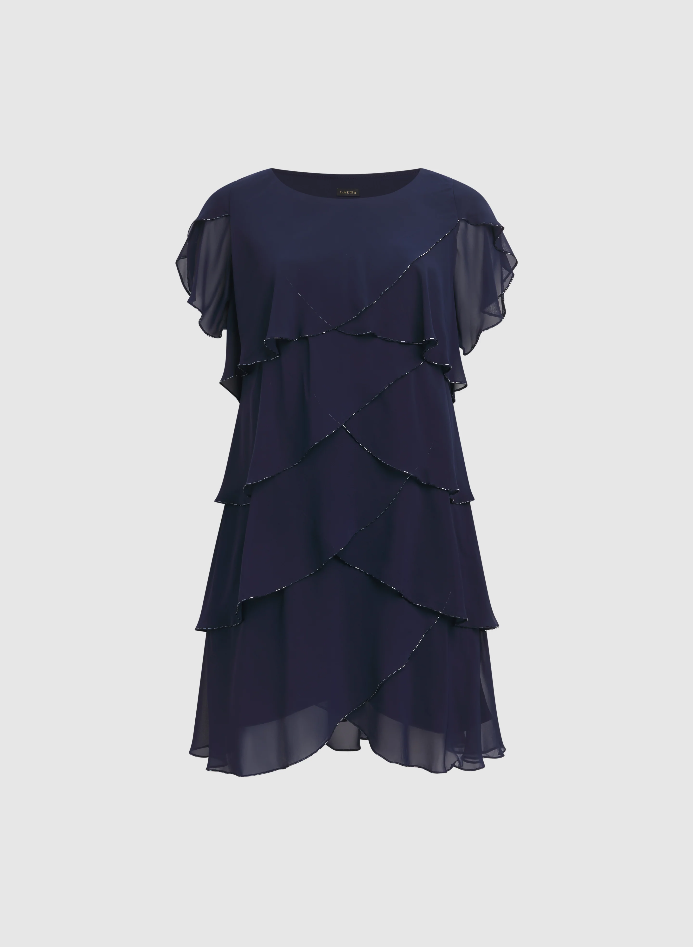 Tiered Chiffon Dress - Image 6