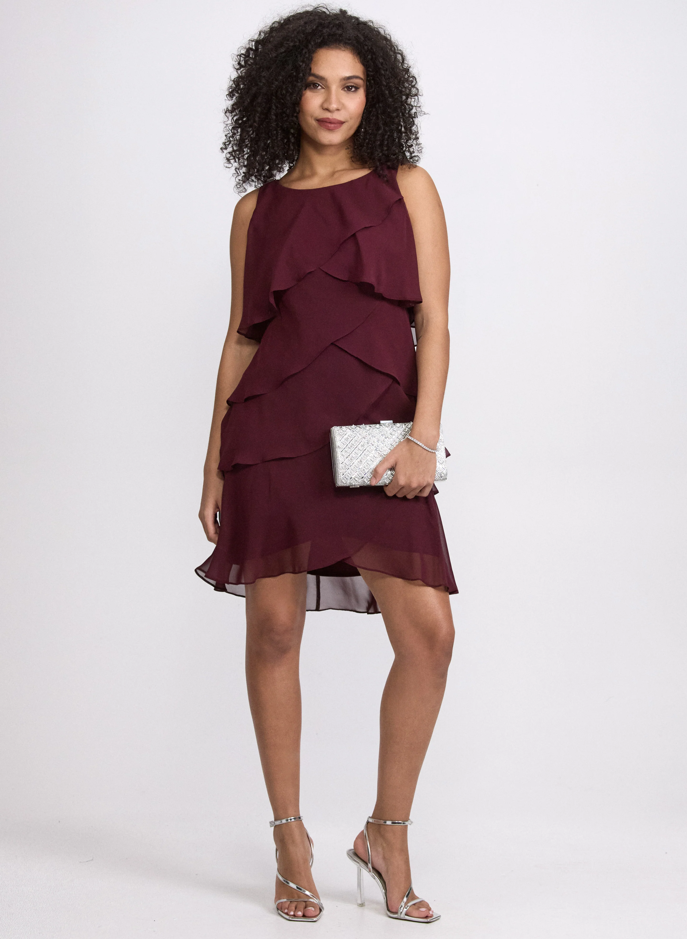 Tiered Chiffon Dress