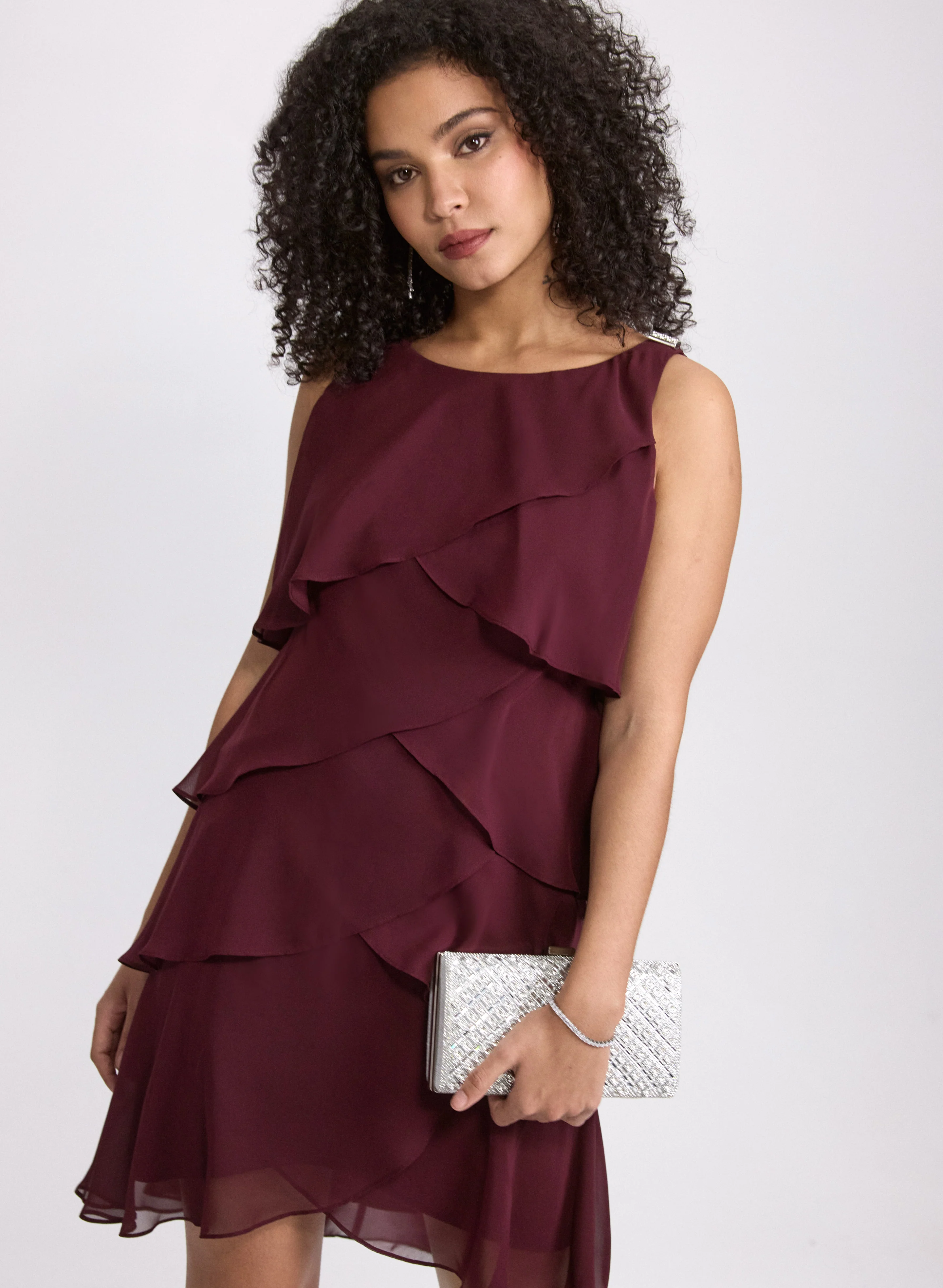Tiered Chiffon Dress - Image 5