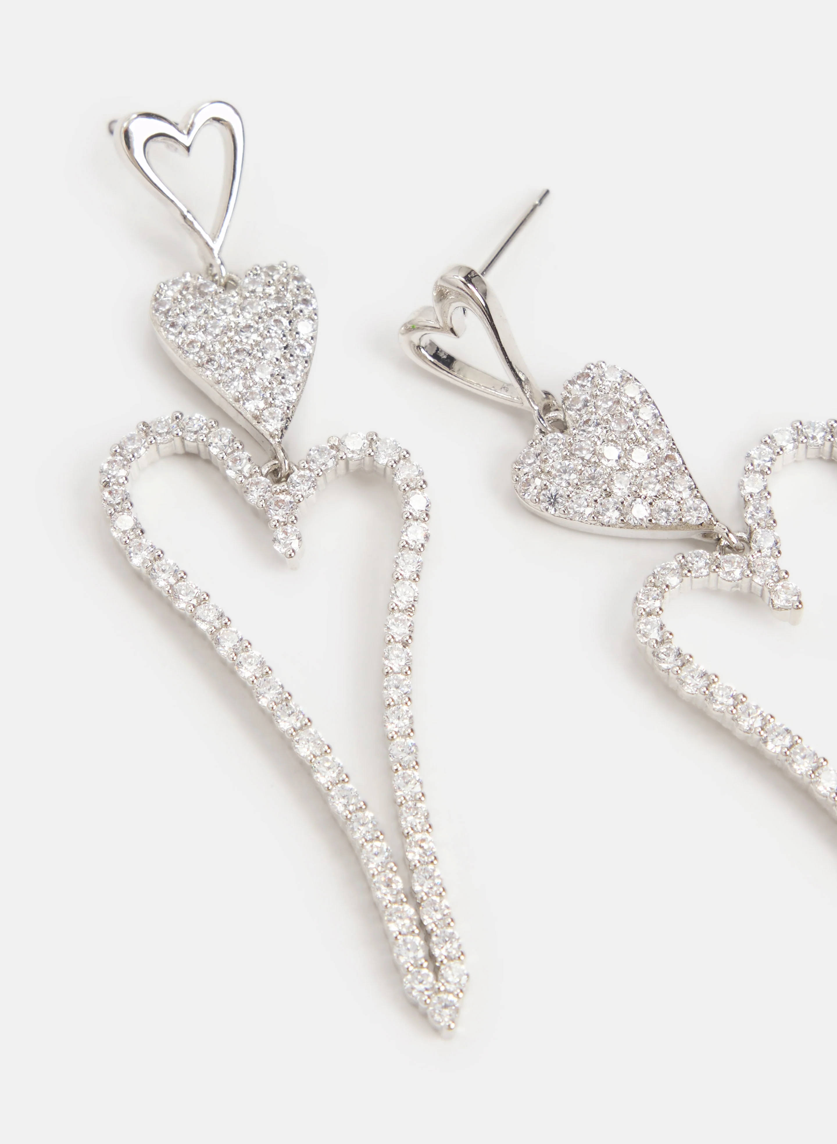 Tiered Heart Earrings - Image 3