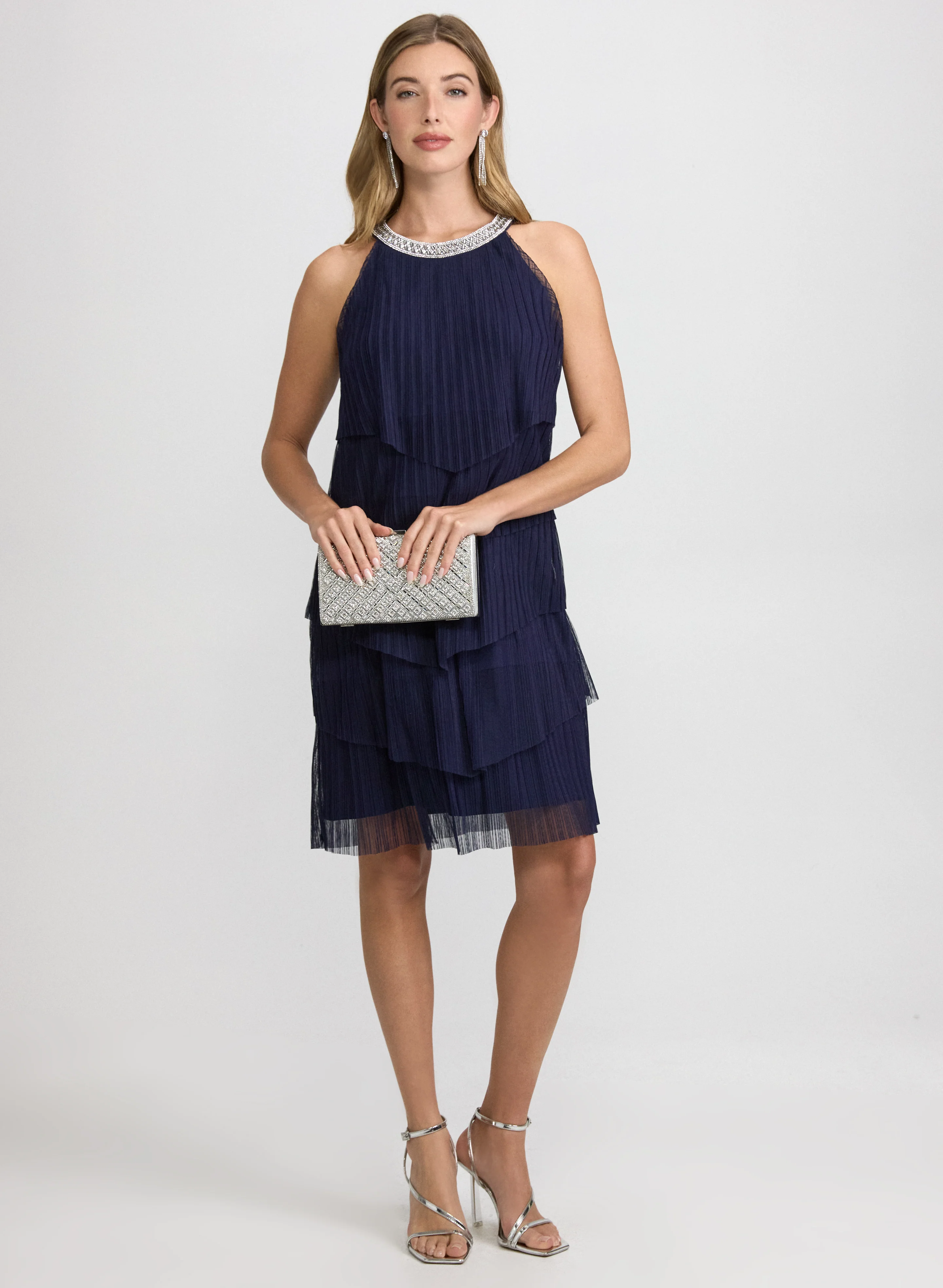 Tiered Mesh Dress - Image 5