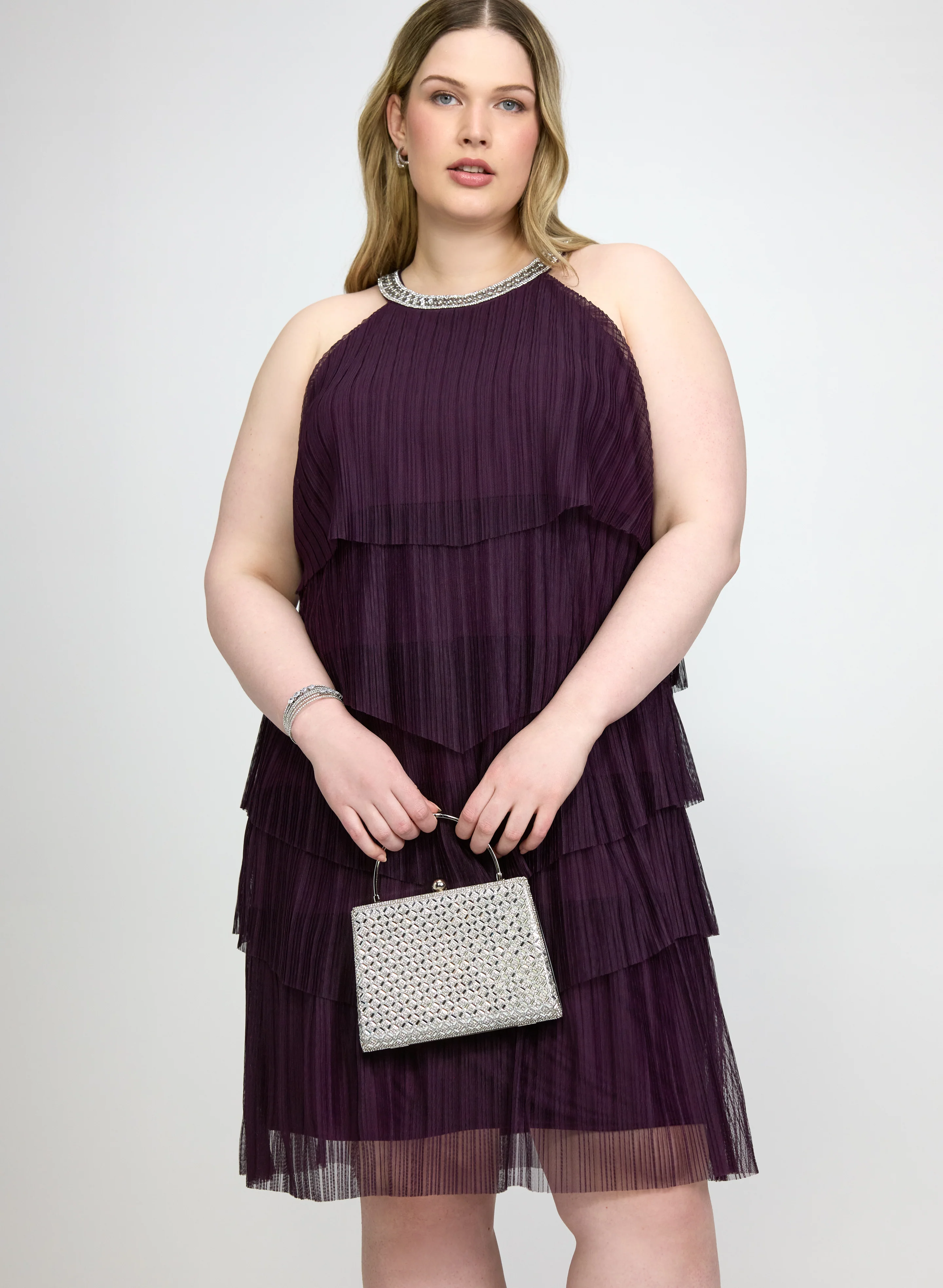 Tiered Mesh Dress - Image 7