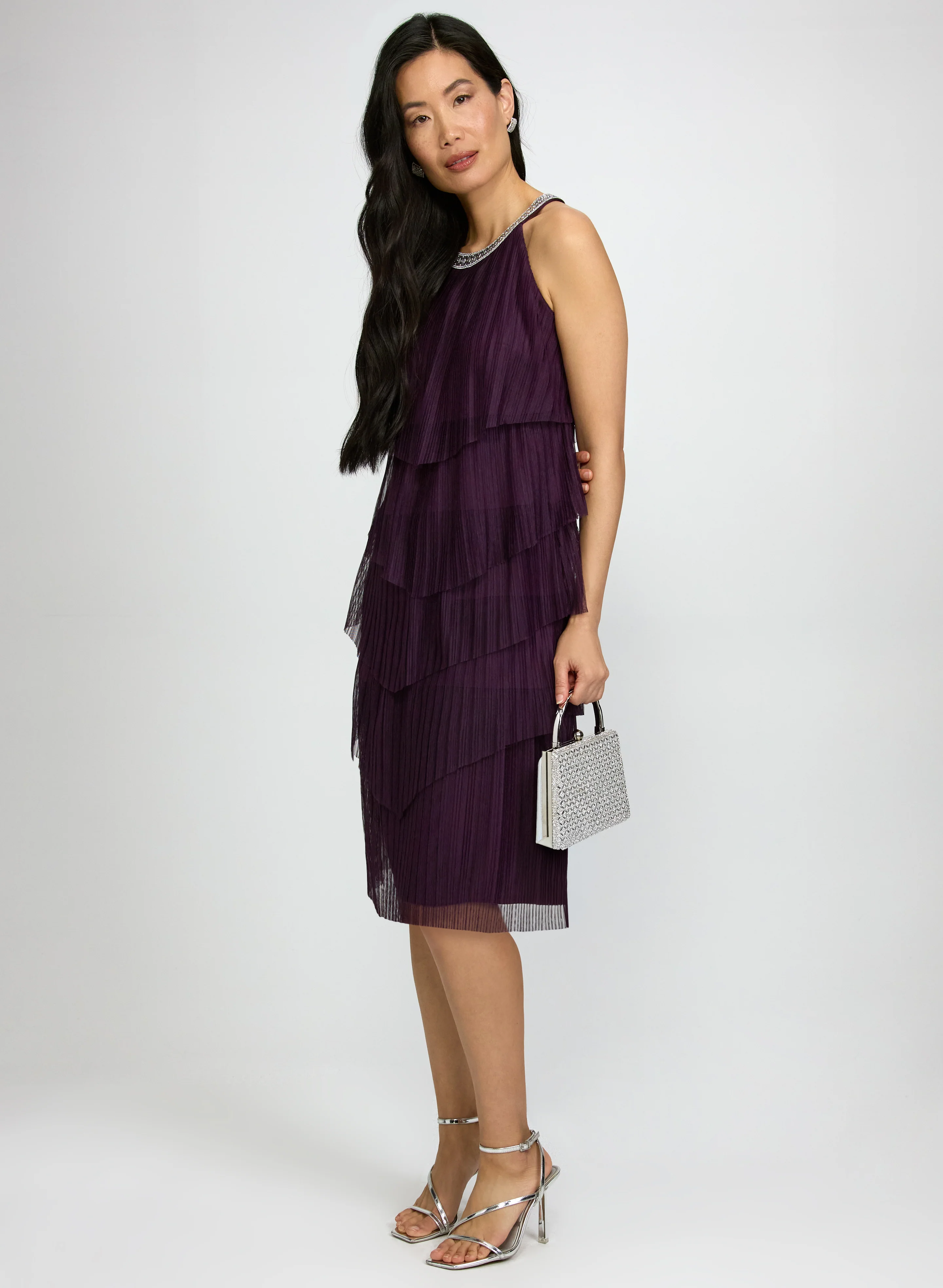 Tiered Mesh Dress - Image 2