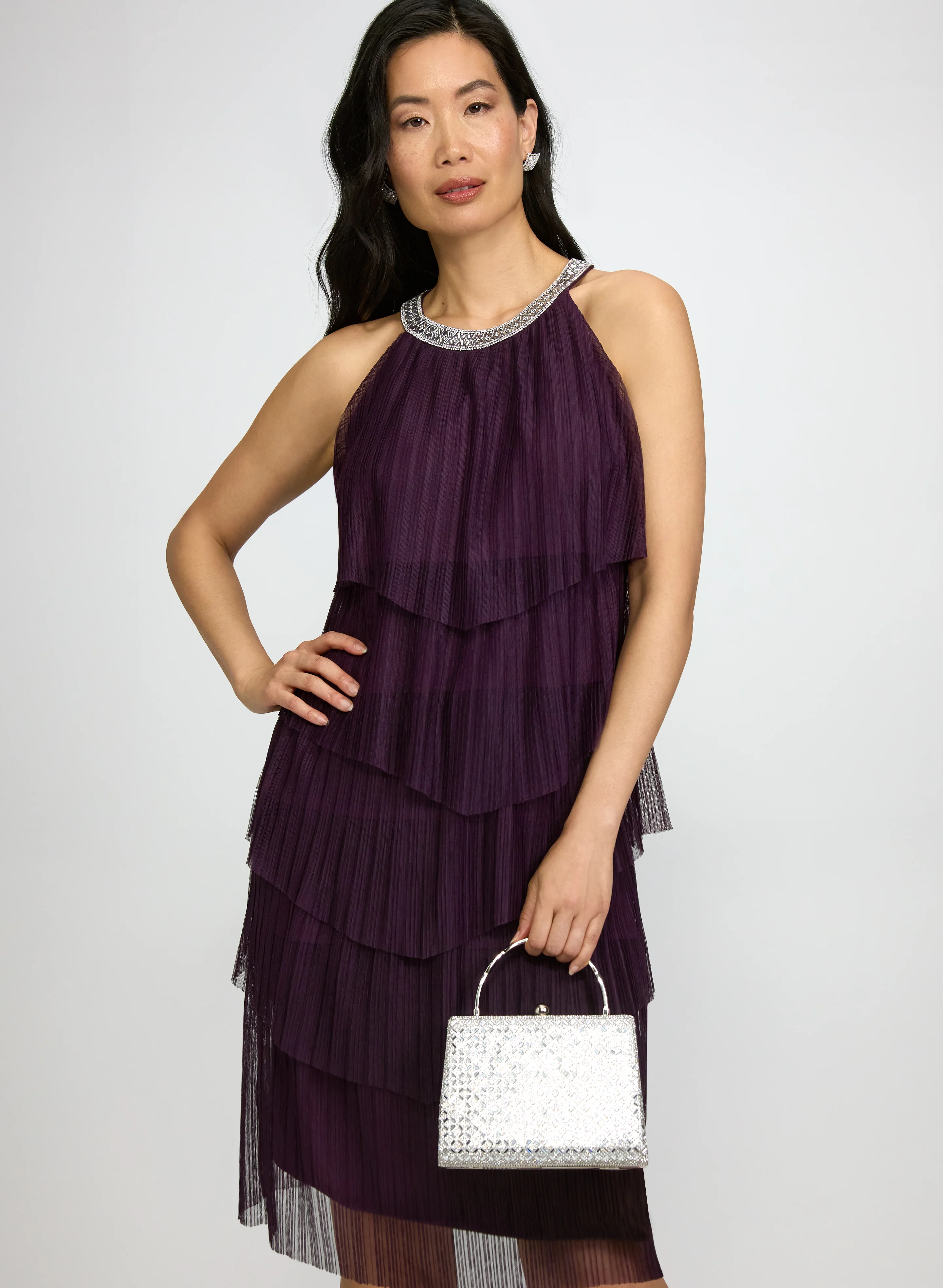 Tiered Mesh Dress - Image 4