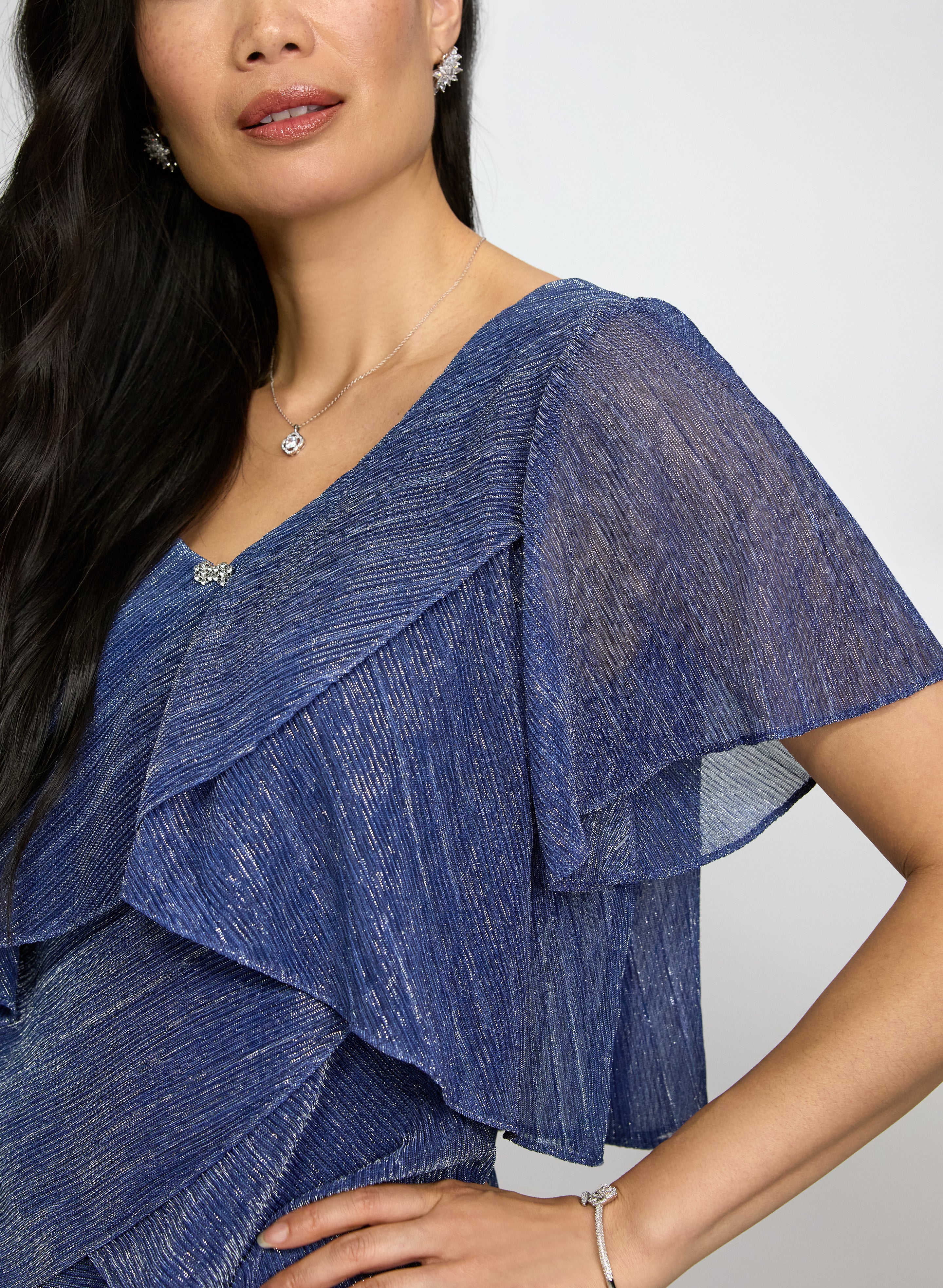Tiered Metallic Dress - Image 5