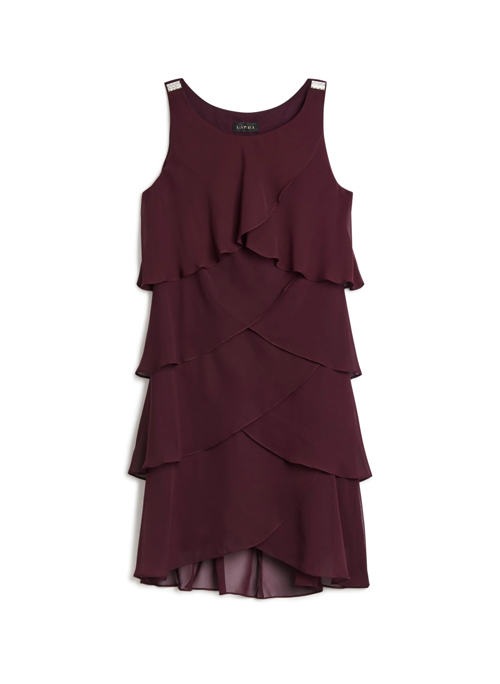 Tiered Ruffle Chiffon Dress - Image 4