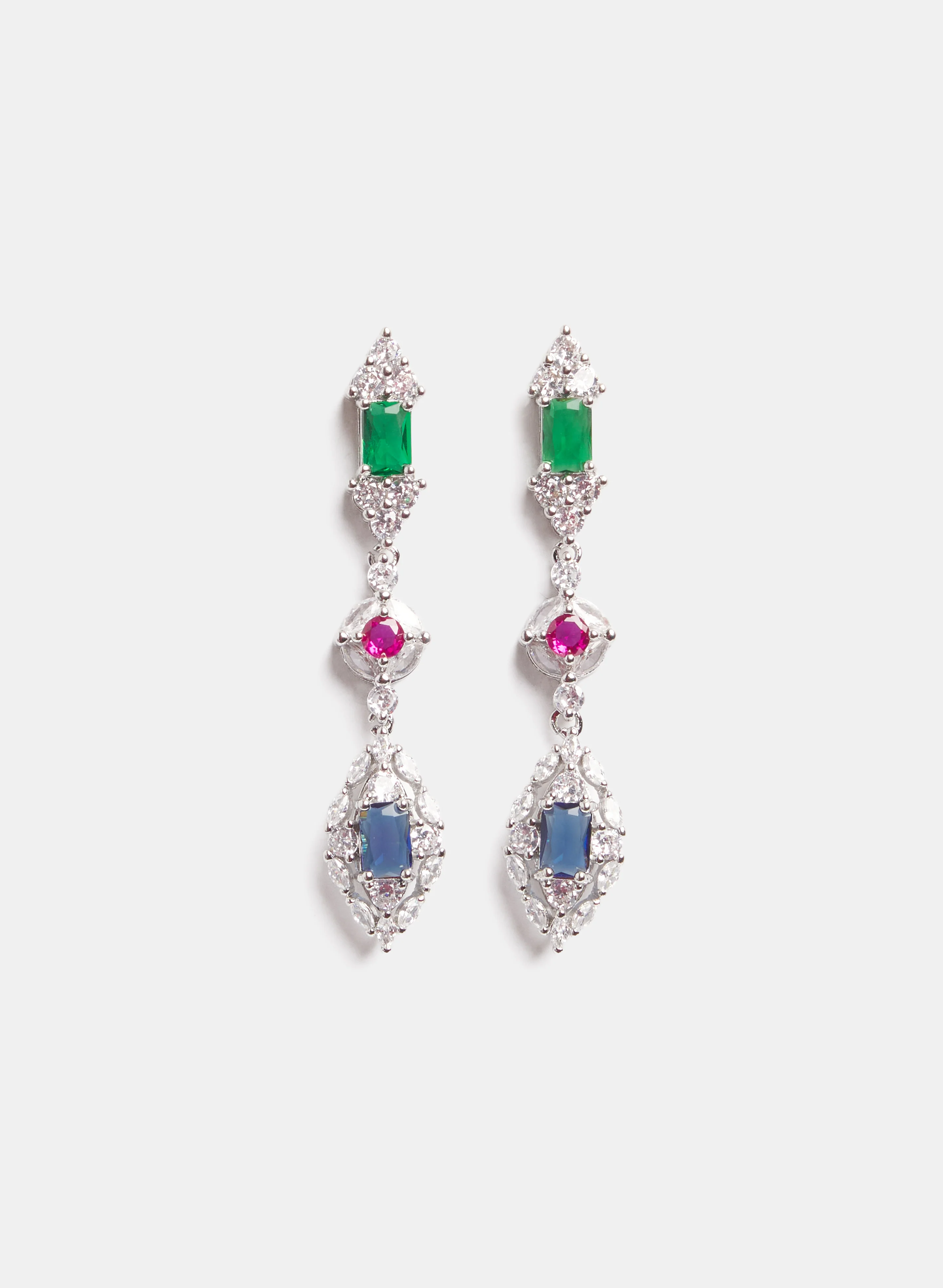 Tiered Stone Earrings