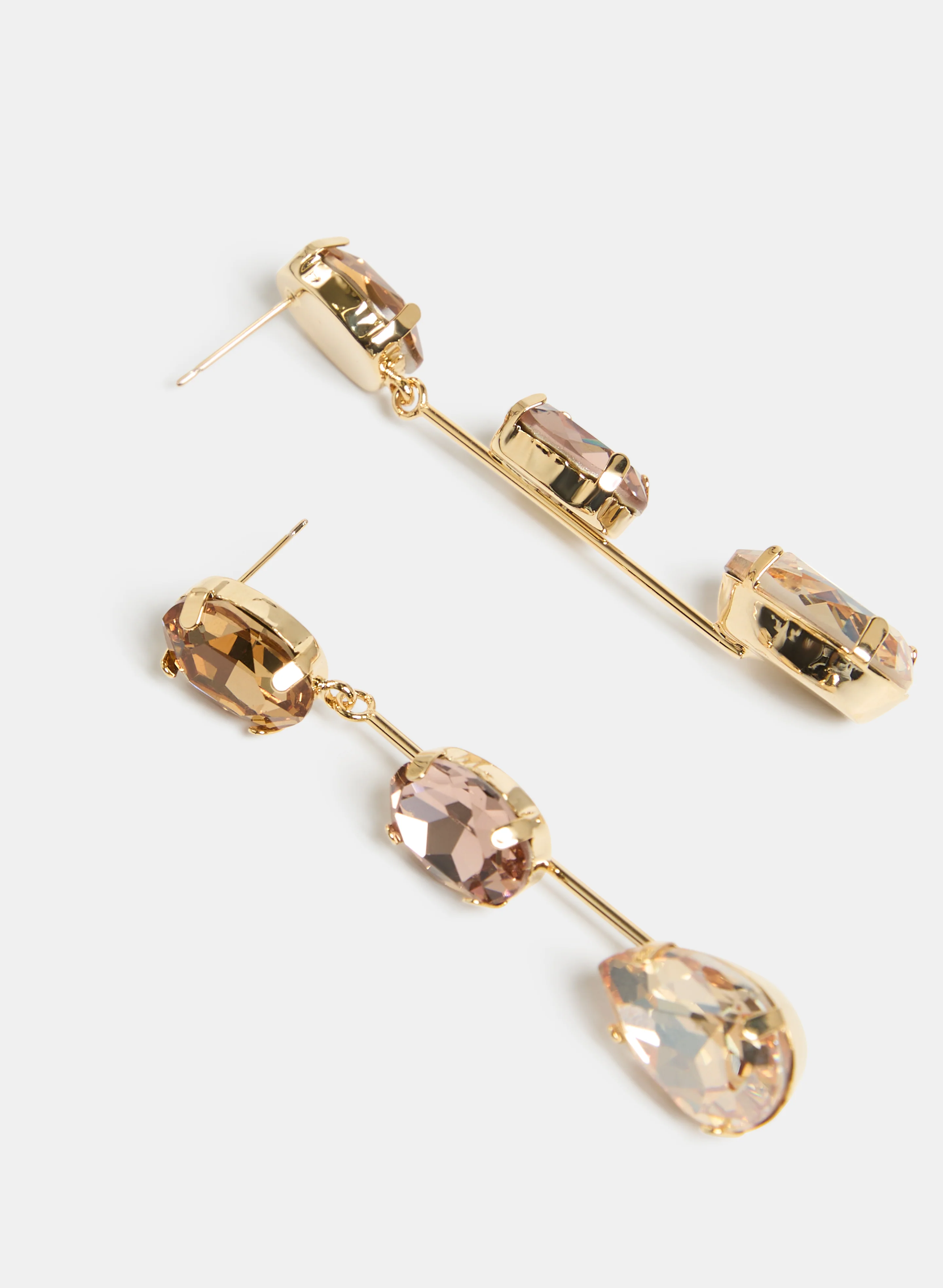 Tiered Stone Earrings - Image 2