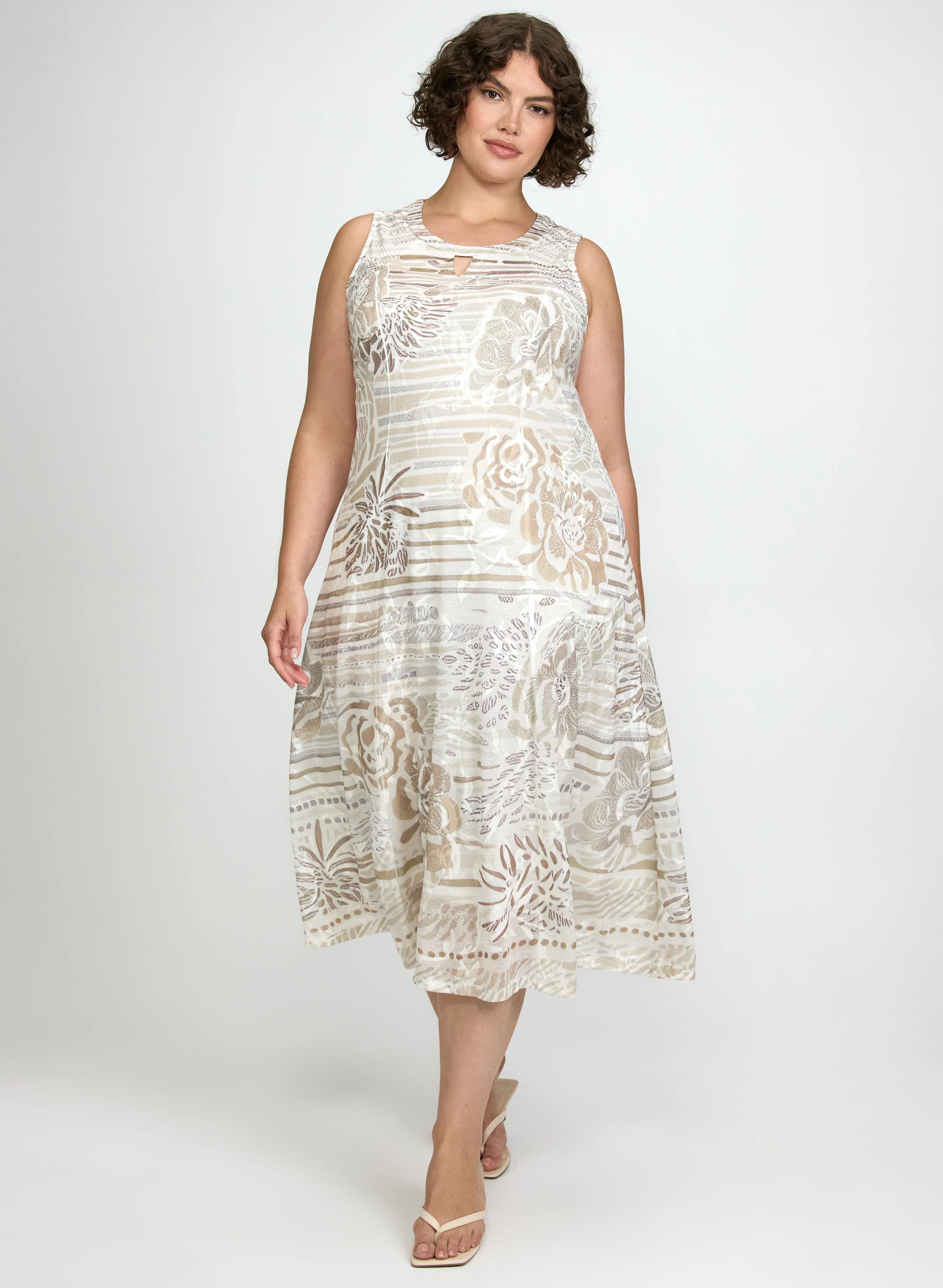 Tonal Printed Dress