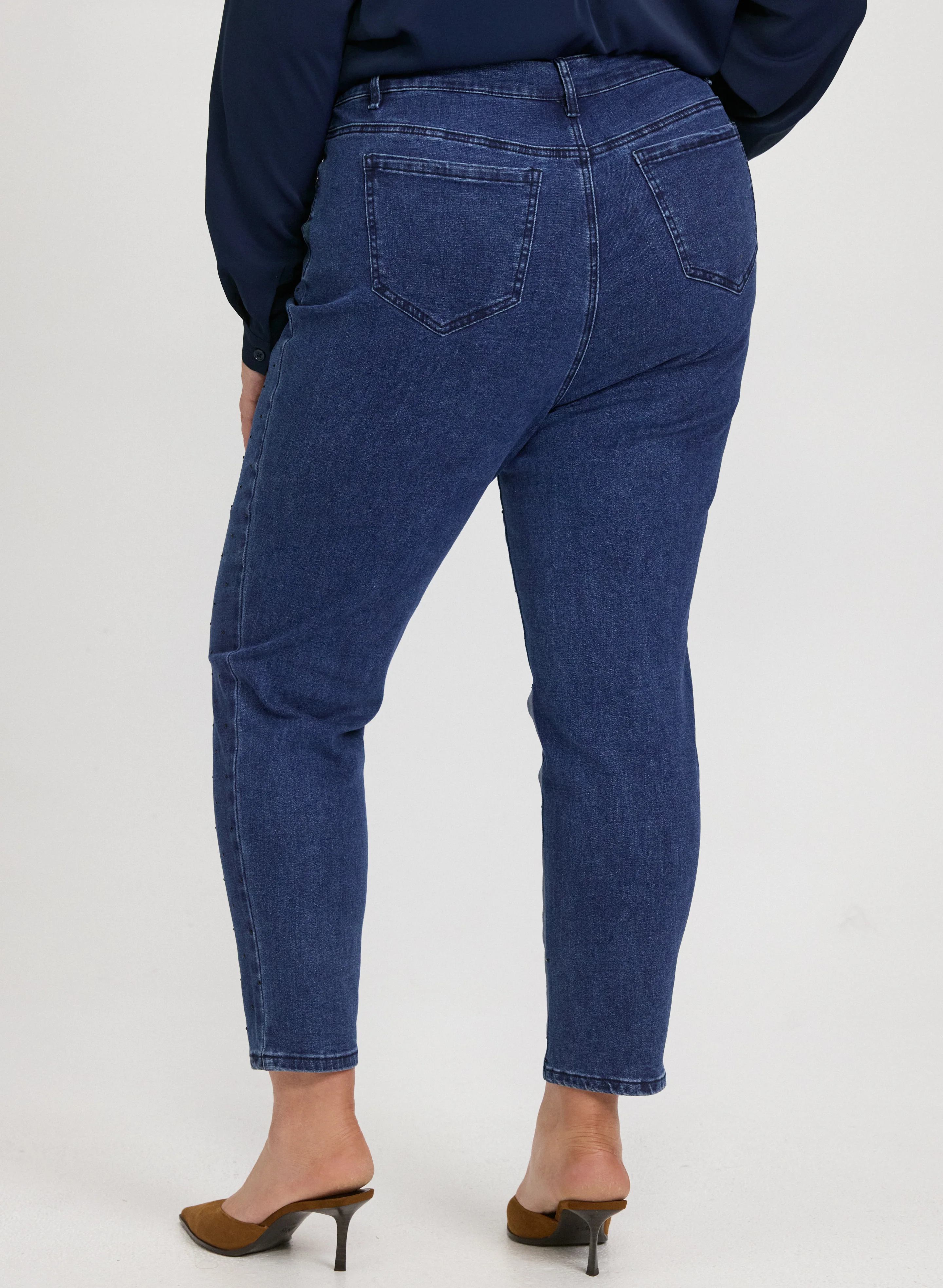 Tonal Stone Embellished Jeans - Image 2