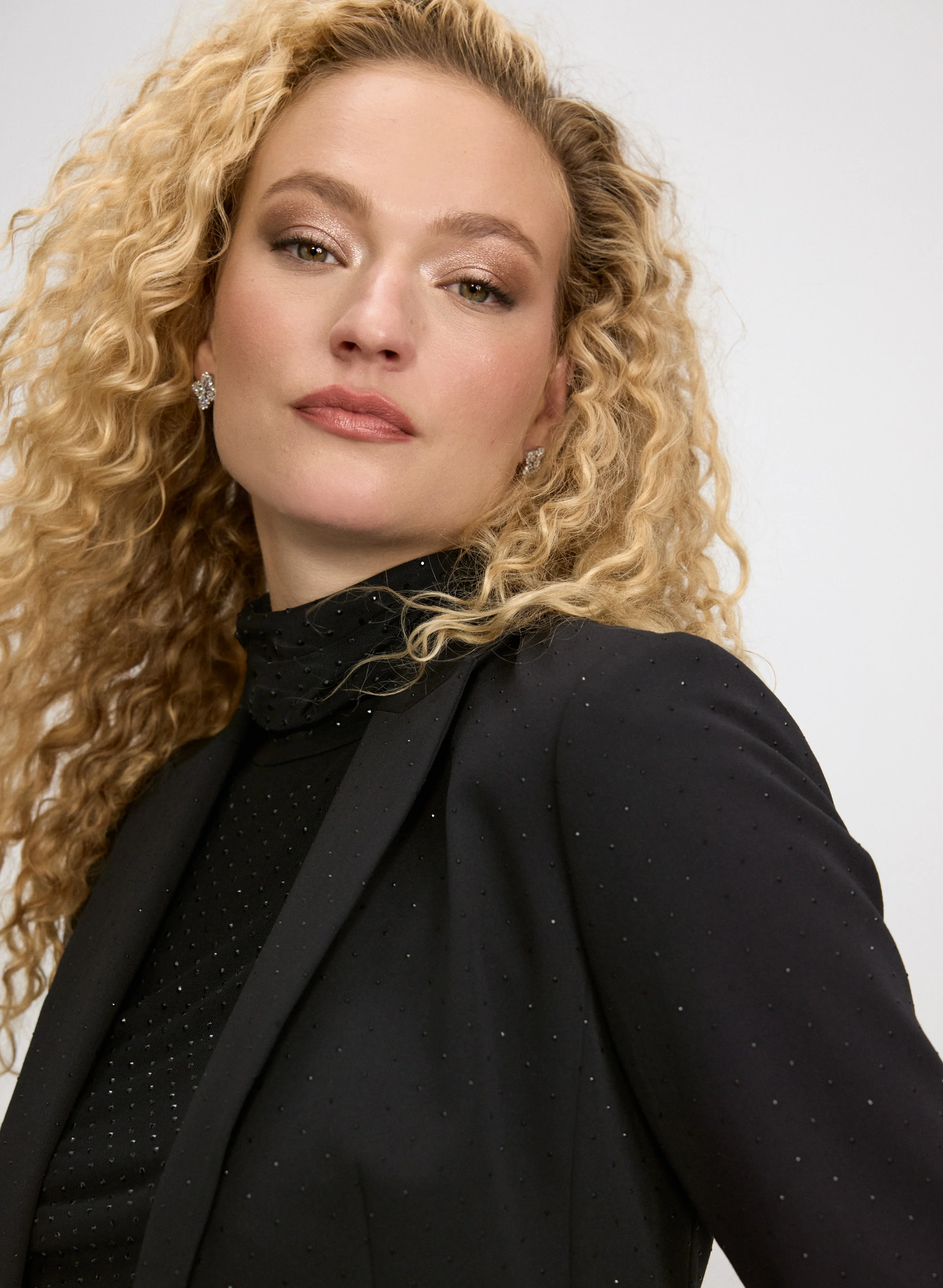 Tonal Stud Embellished Blazer - Image 4