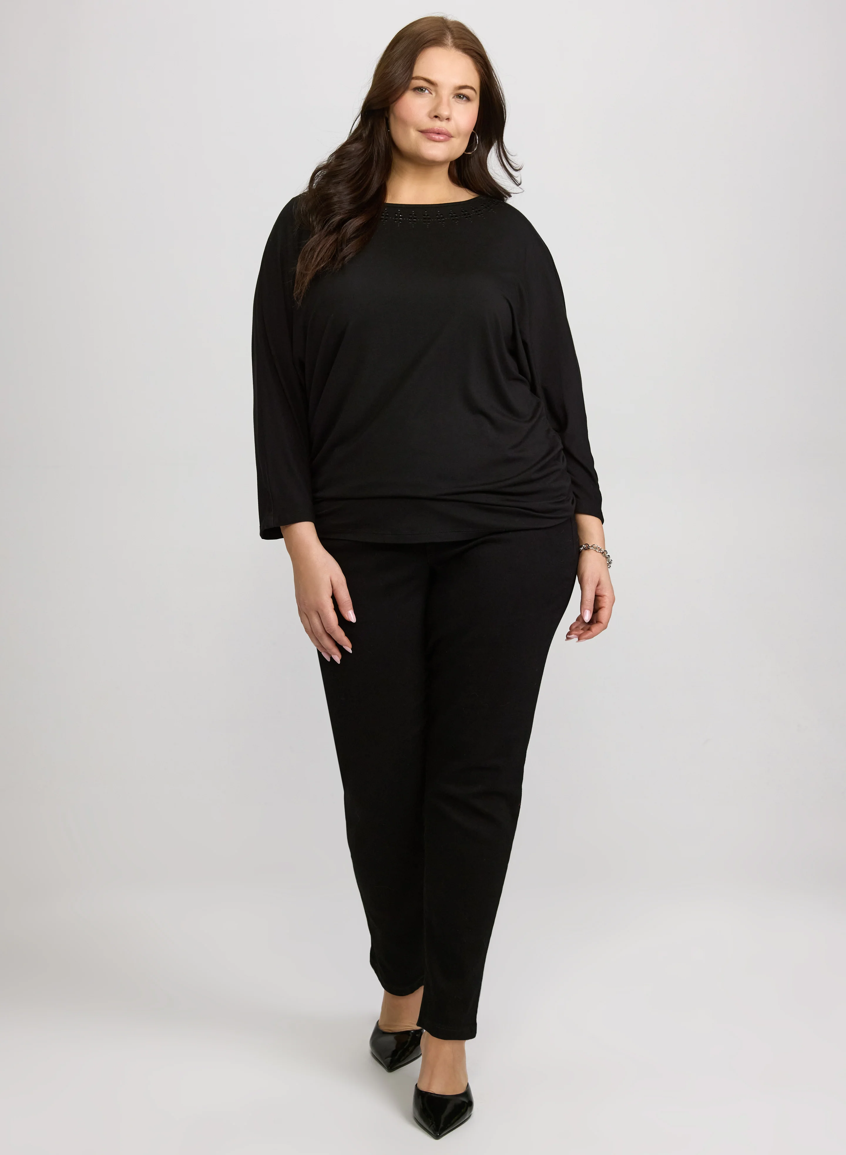 Tonal Stud Trim T-Shirt - Image 3