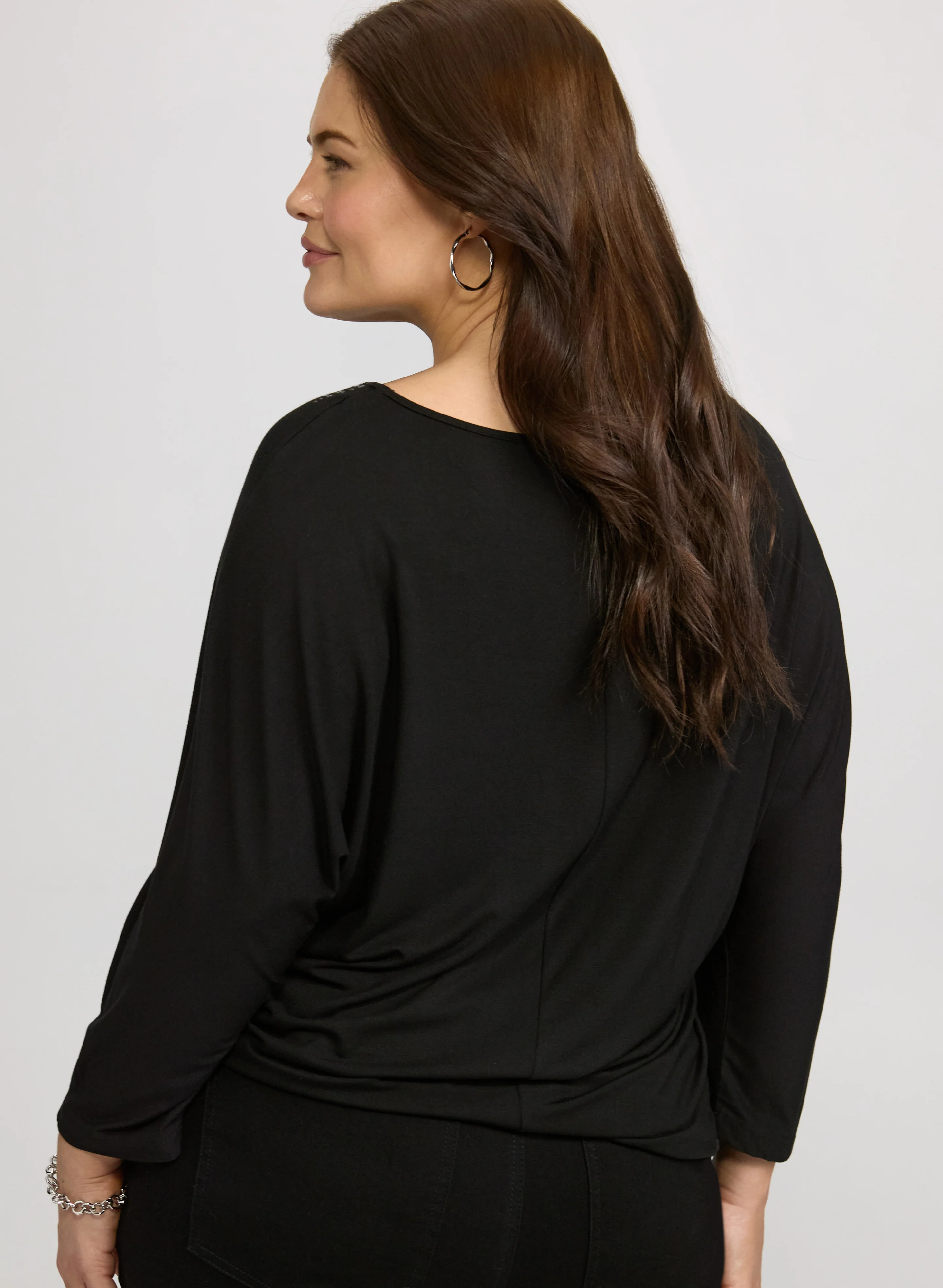 Tonal Stud Trim T-Shirt - Image 4