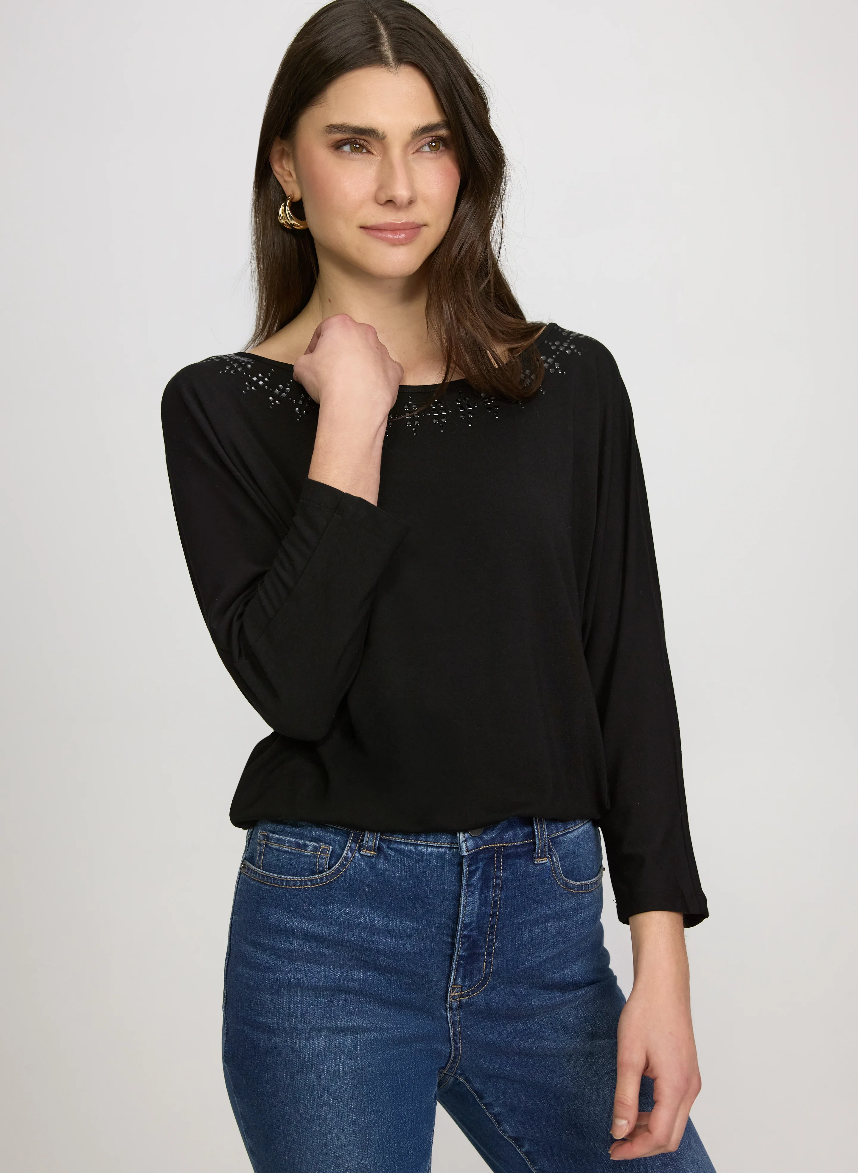 Tonal Stud Trim Top